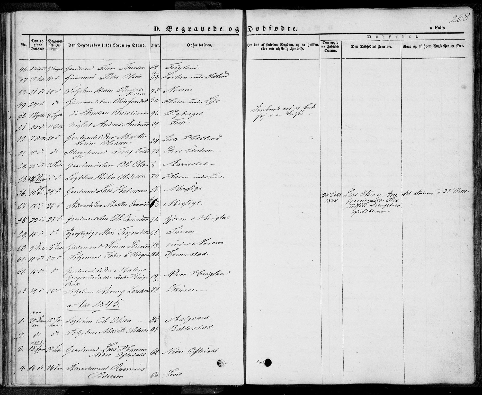 Lye sokneprestkontor, AV/SAST-A-101794/001/30BA/L0006: Parish register (official) no. A 5.2, 1842-1855, p. 268