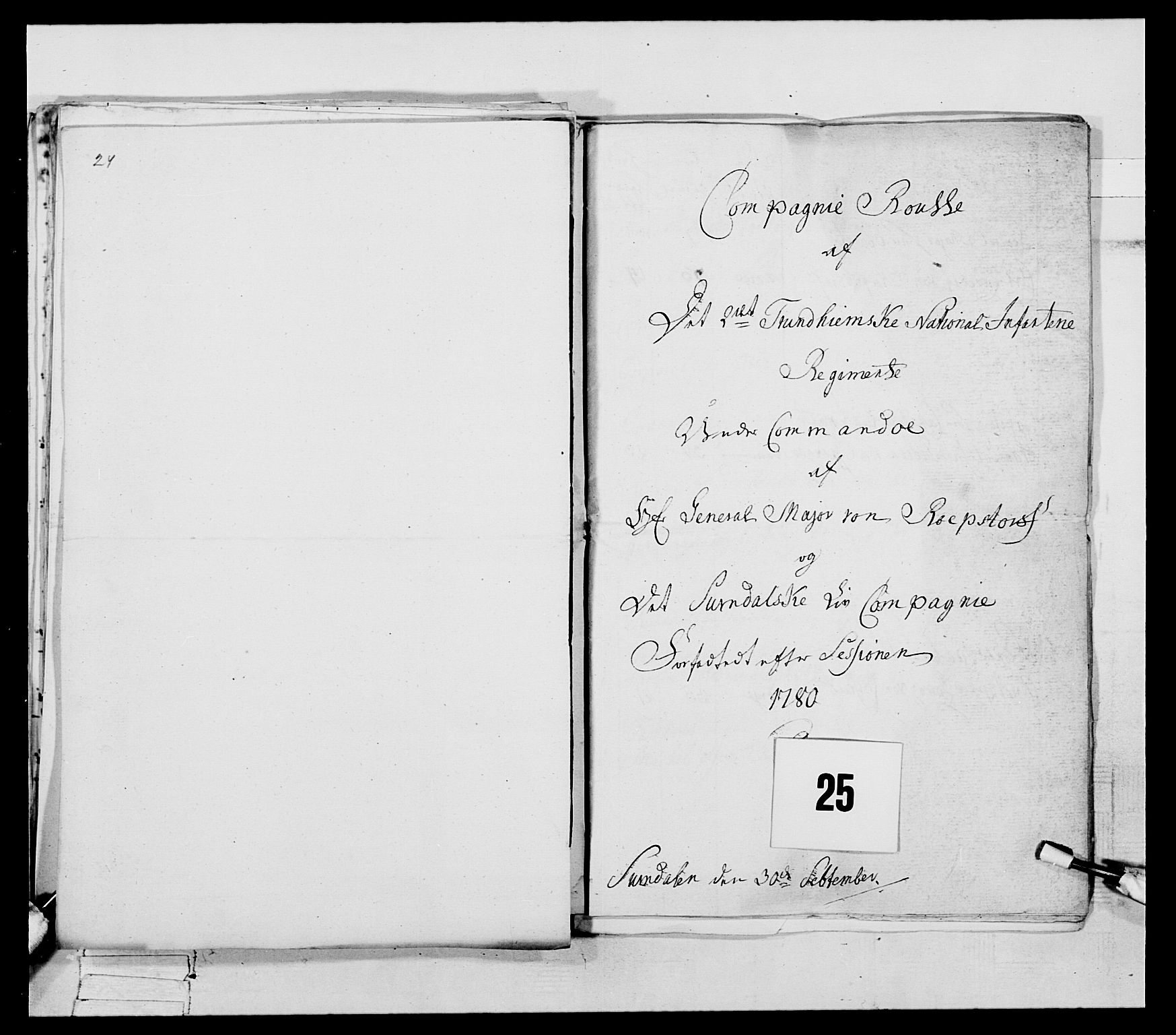 Generalitets- og kommissariatskollegiet, Det kongelige norske kommissariatskollegium, RA/EA-5420/E/Eh/L0078: 2. Trondheimske nasjonale infanteriregiment, 1779-1780, p. 83