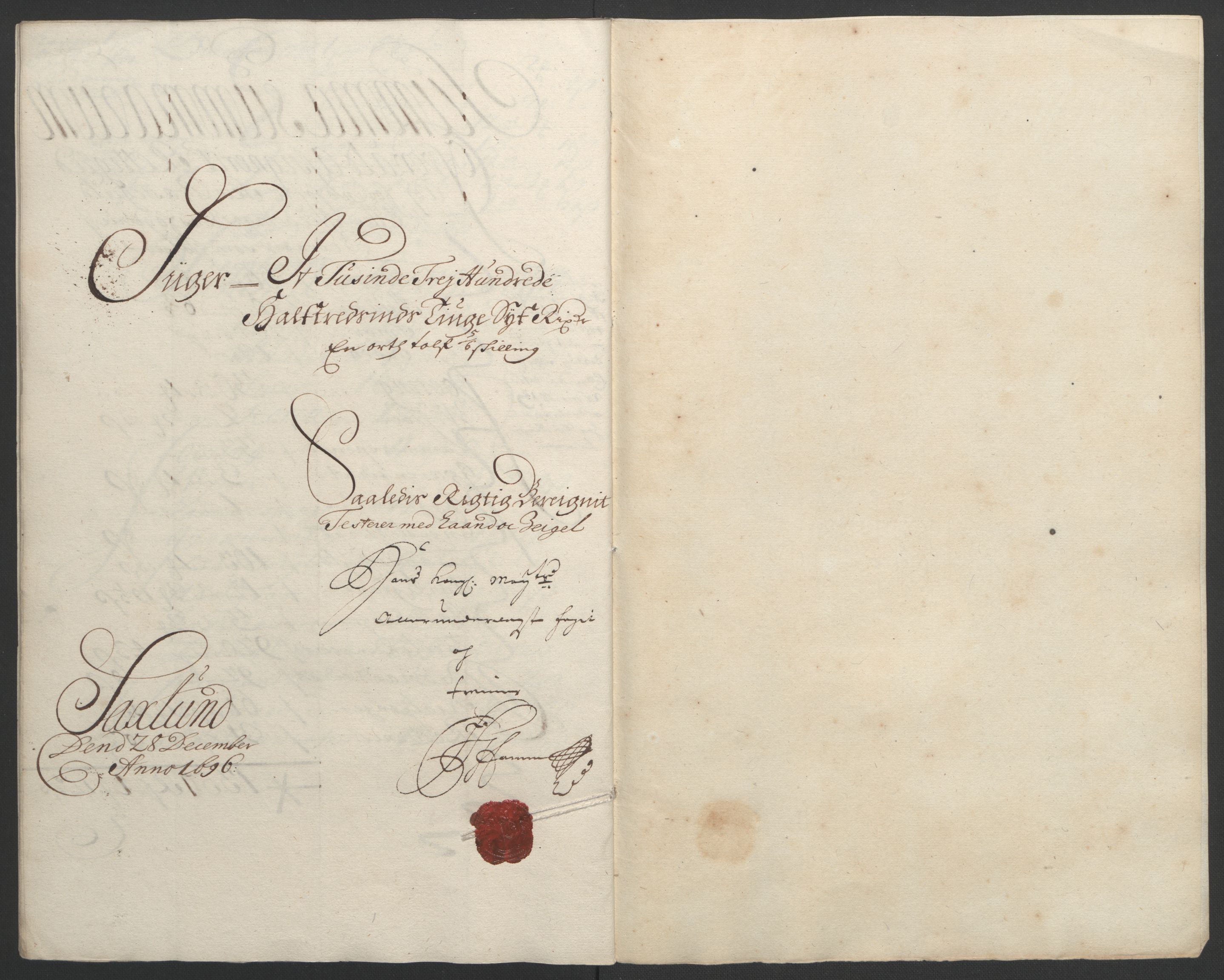 Rentekammeret inntil 1814, Reviderte regnskaper, Fogderegnskap, AV/RA-EA-4092/R16/L1036: Fogderegnskap Hedmark, 1695-1696, p. 396