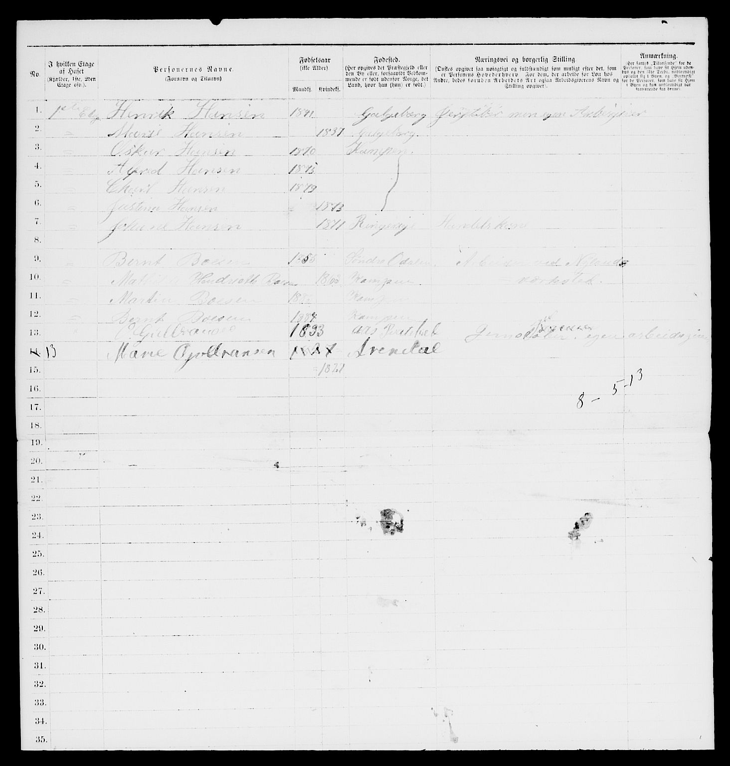 RA, 1885 census for 0301 Kristiania, 1885, p. 10833