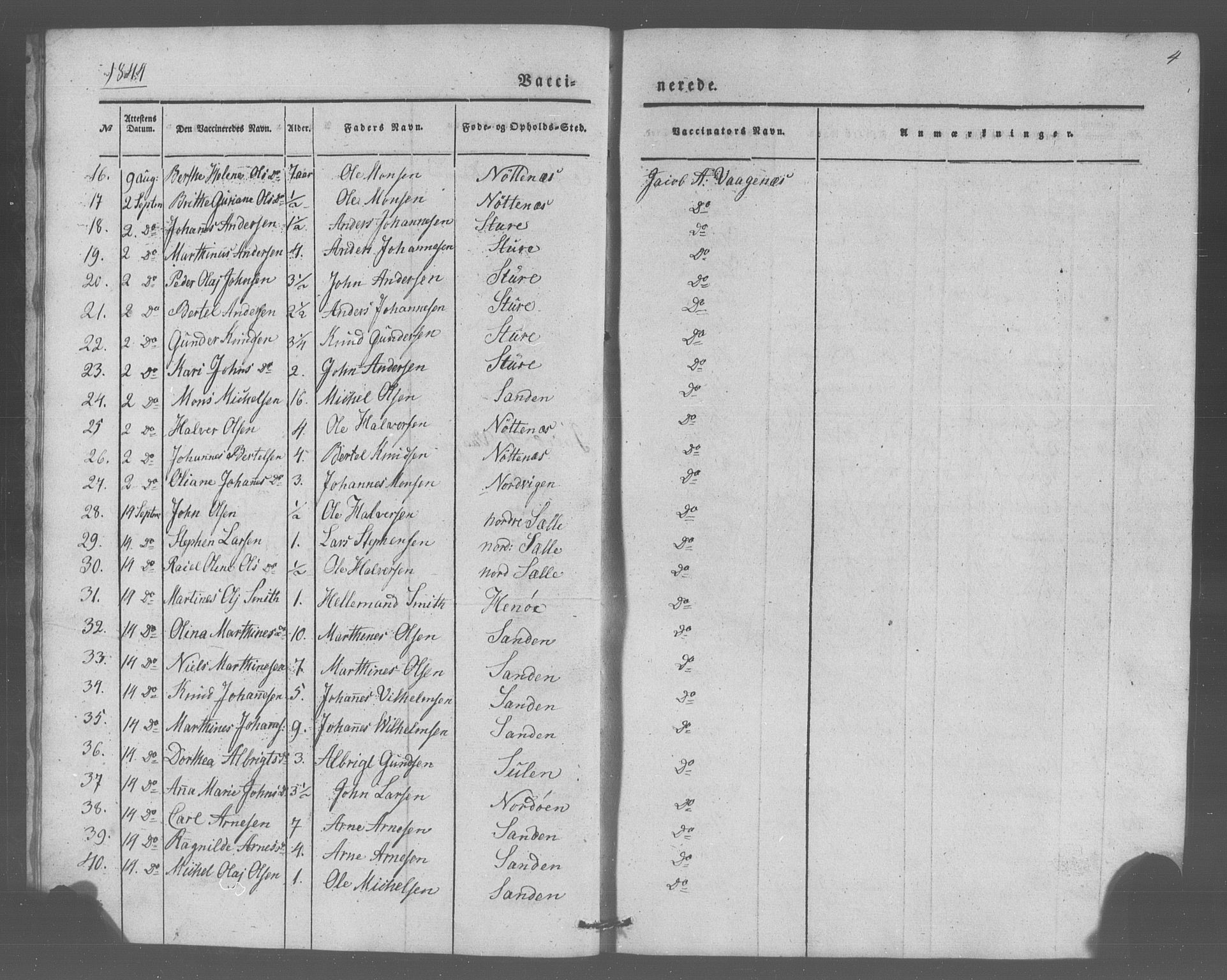 Manger sokneprestembete, SAB/A-76801/H/Haa: Parish register (official) no. A 10, 1844-1859, p. 4