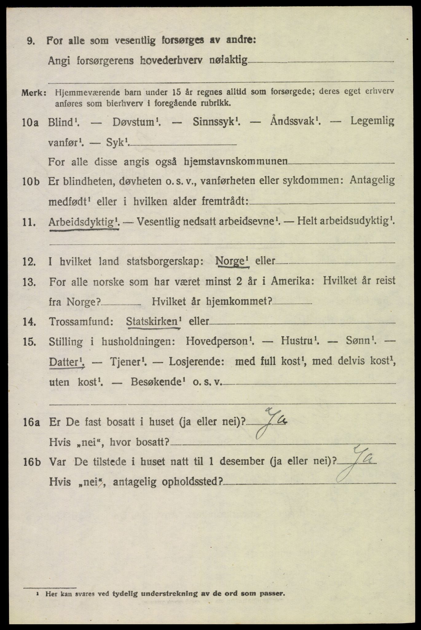 SAH, 1920 census for Trysil, 1920, p. 4654