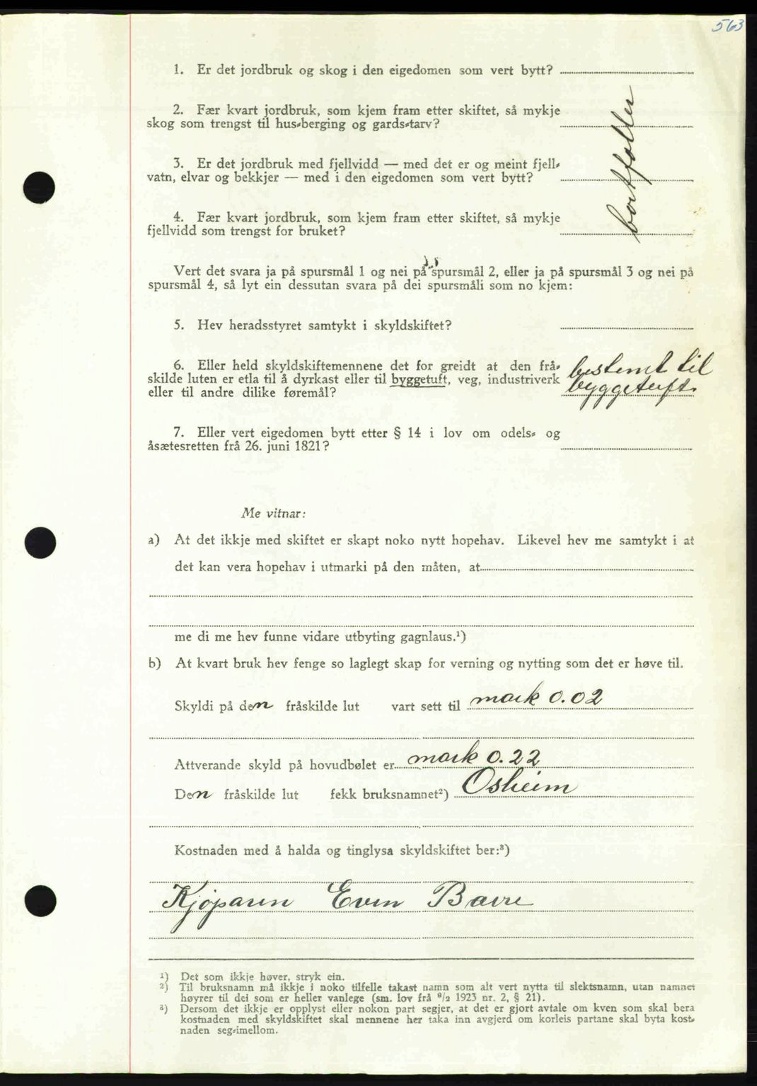 Nordmøre sorenskriveri, AV/SAT-A-4132/1/2/2Ca: Mortgage book no. A115, 1950-1950, Diary no: : 2078/1950