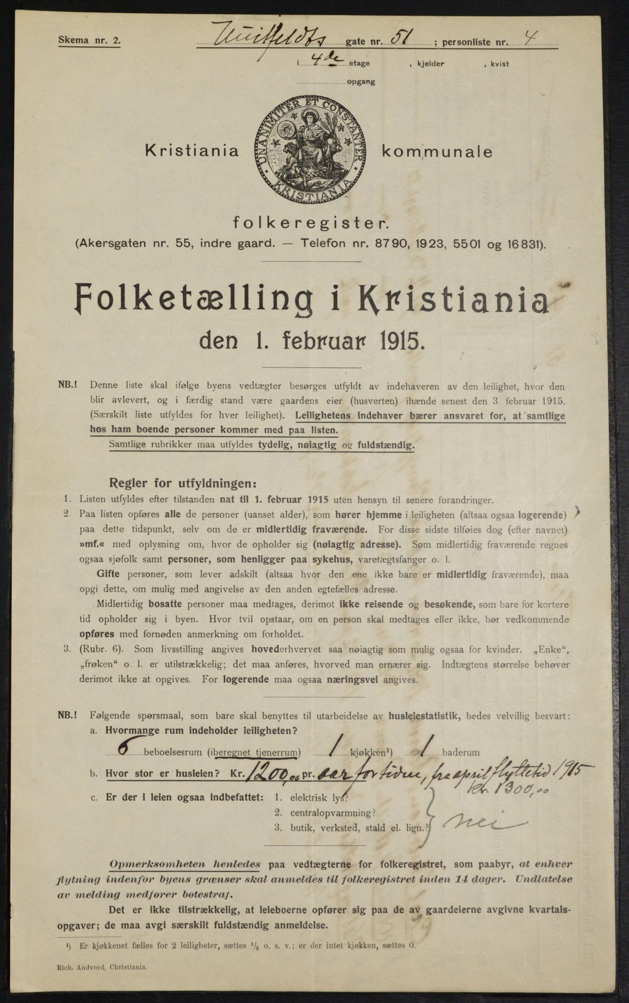 OBA, Municipal Census 1915 for Kristiania, 1915, p. 41734