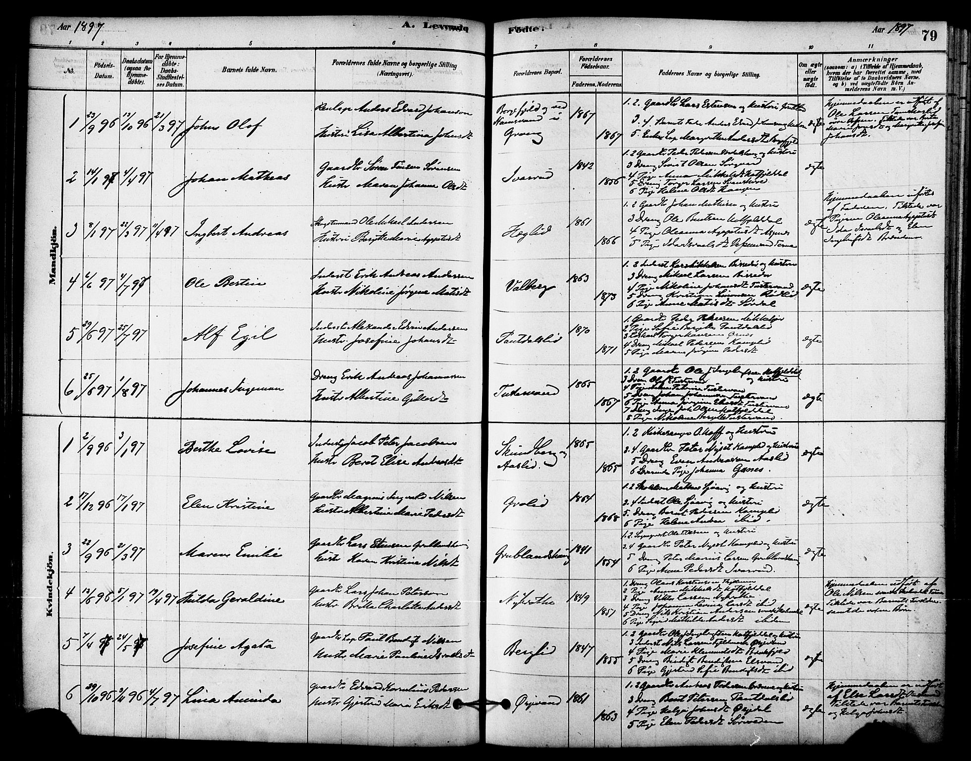 Ministerialprotokoller, klokkerbøker og fødselsregistre - Nordland, AV/SAT-A-1459/823/L0325: Parish register (official) no. 823A02, 1878-1898, p. 79