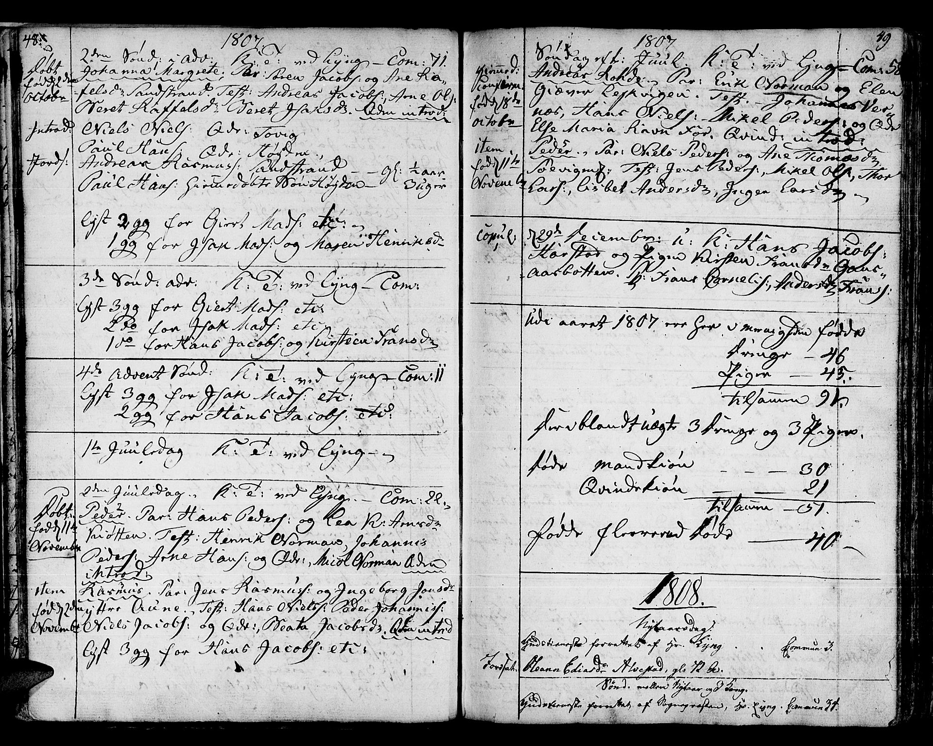 Trondenes sokneprestkontor, AV/SATØ-S-1319/H/Ha/L0005kirke: Parish register (official) no. 5, 1804-1820, p. 48-49