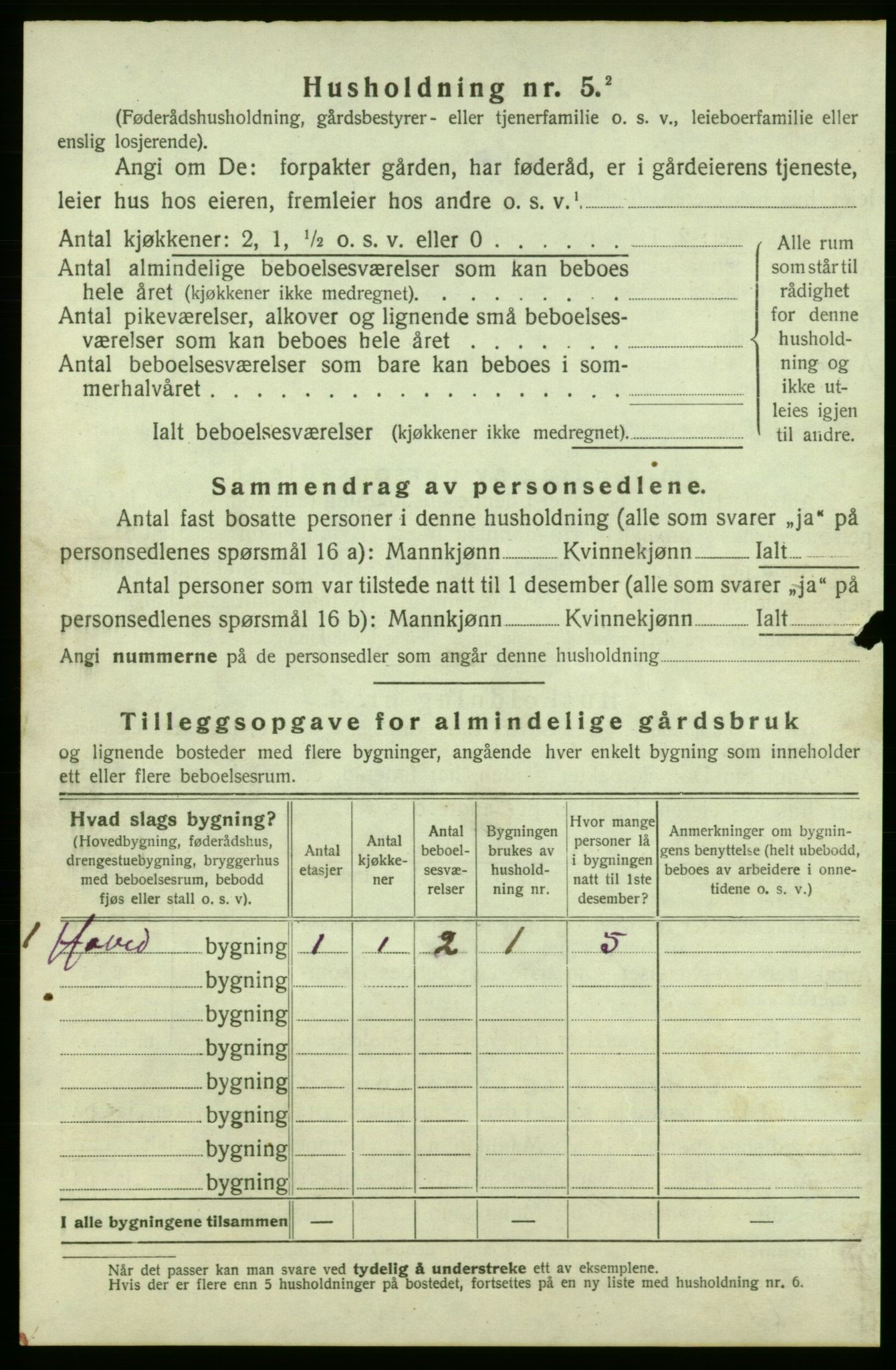 SAB, 1920 census for Skånevik, 1920, p. 1226