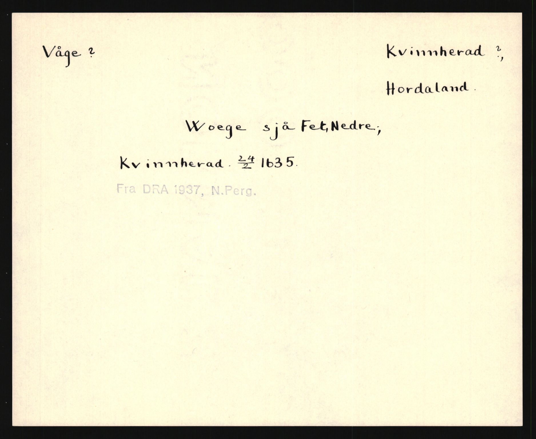 Riksarkivets diplomsamling, AV/RA-EA-5965/F35/F35e/L0028: Registreringssedler Hordaland 1, 1400-1700, p. 115