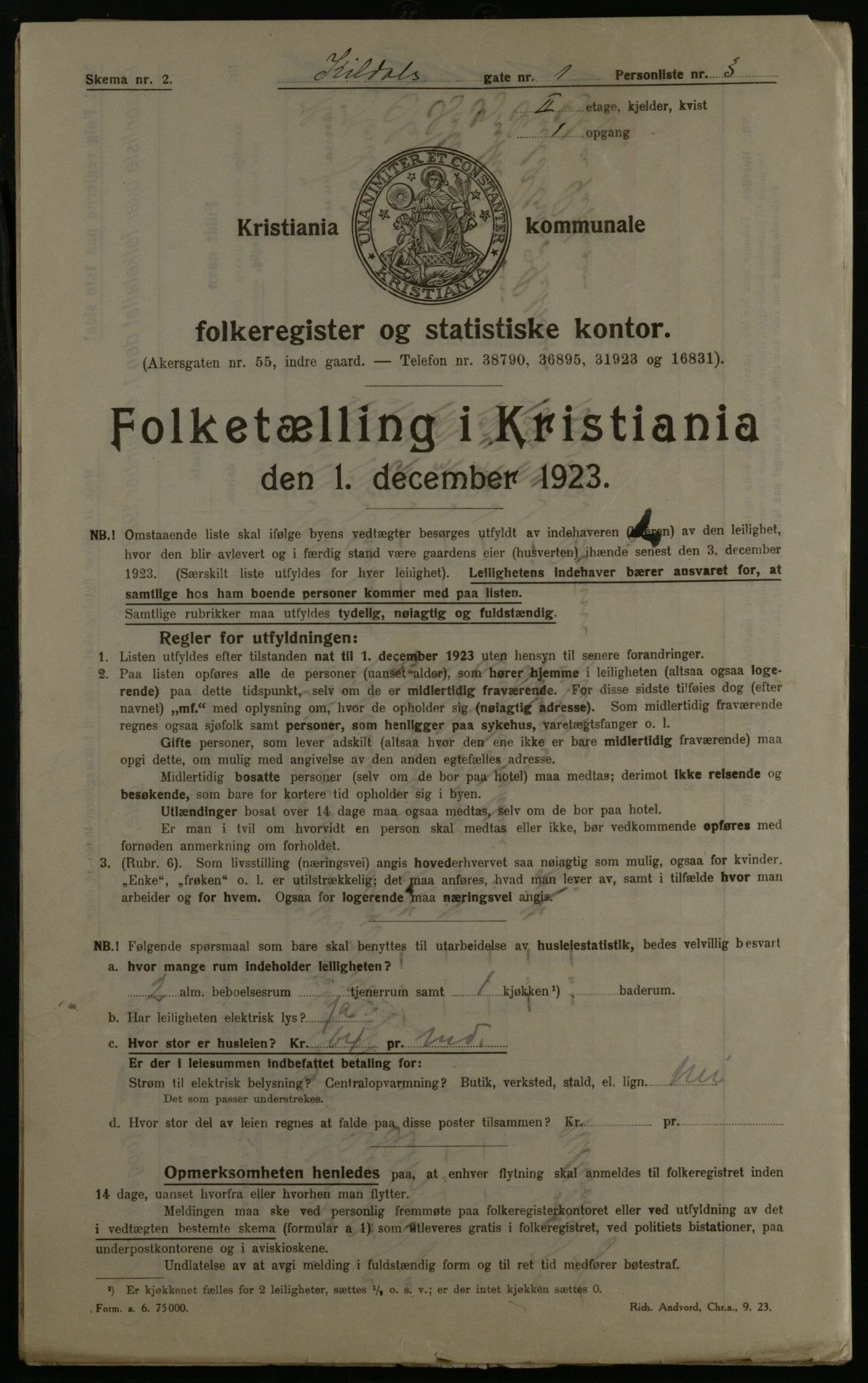 OBA, Municipal Census 1923 for Kristiania, 1923, p. 83282