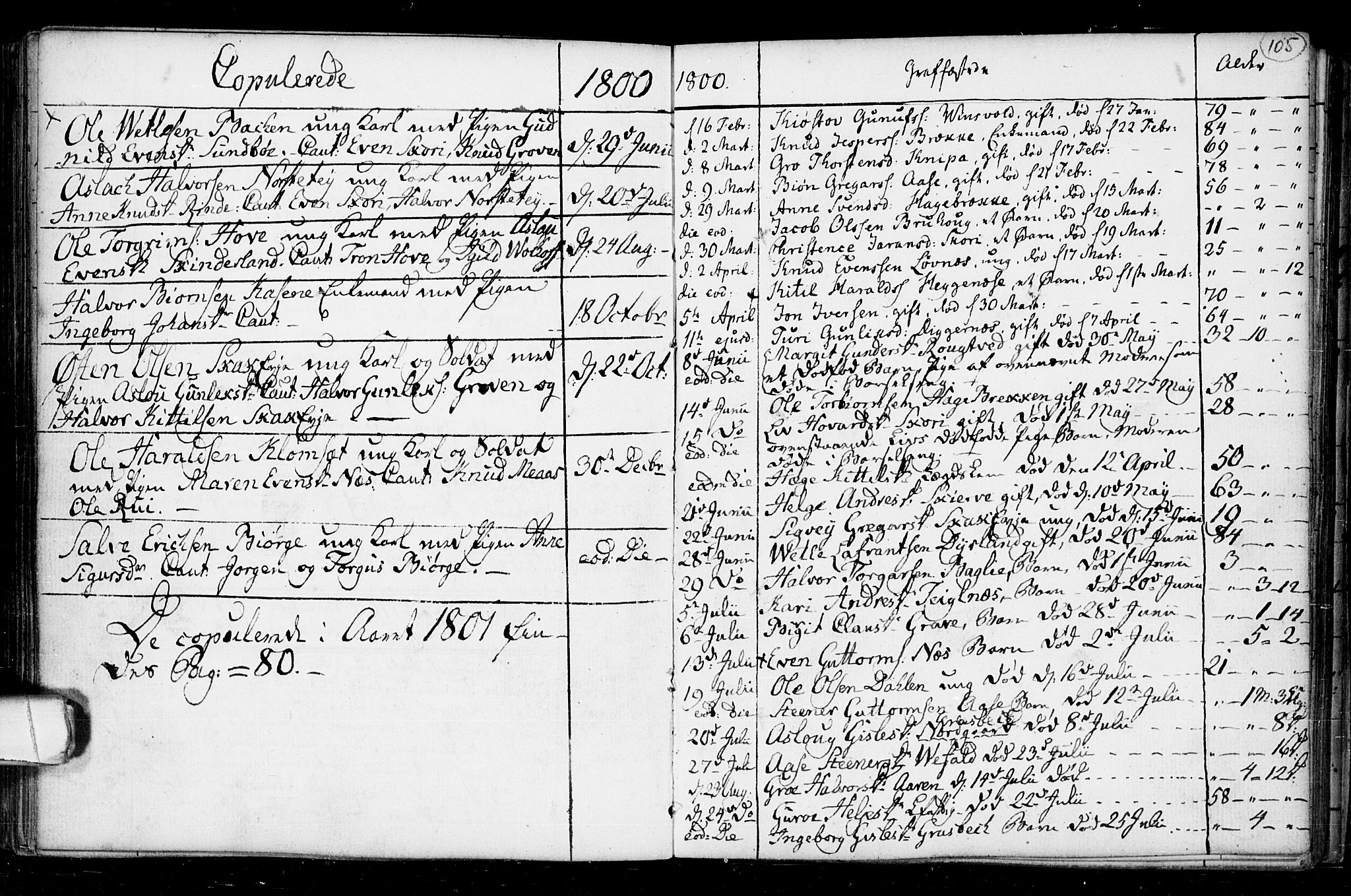 Seljord kirkebøker, SAKO/A-20/F/Fa/L0008: Parish register (official) no. I 8, 1755-1814, p. 105