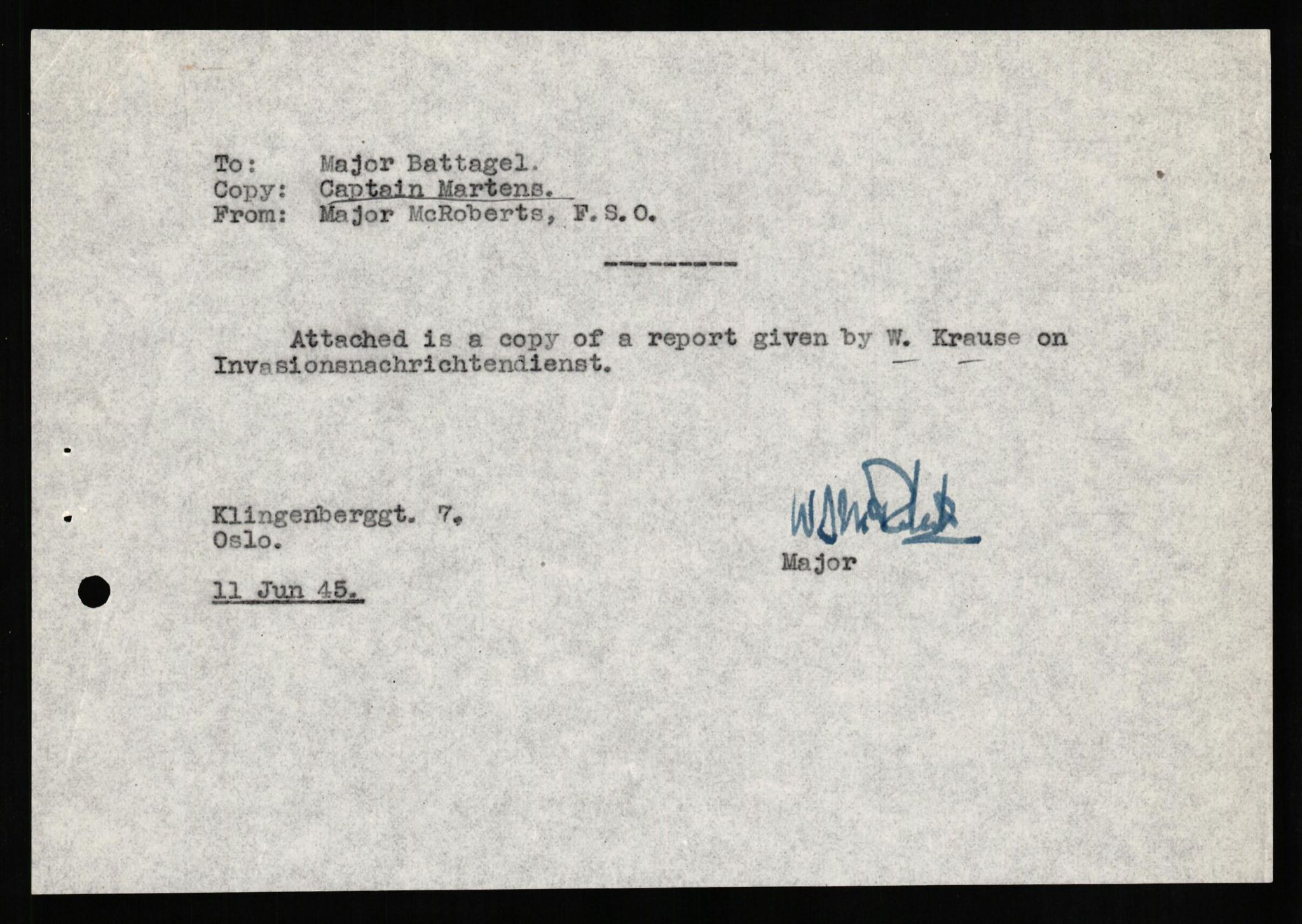 Forsvaret, Forsvarets overkommando II, AV/RA-RAFA-3915/D/Db/L0018: CI Questionaires. Tyske okkupasjonsstyrker i Norge. Tyskere., 1945-1946, p. 94