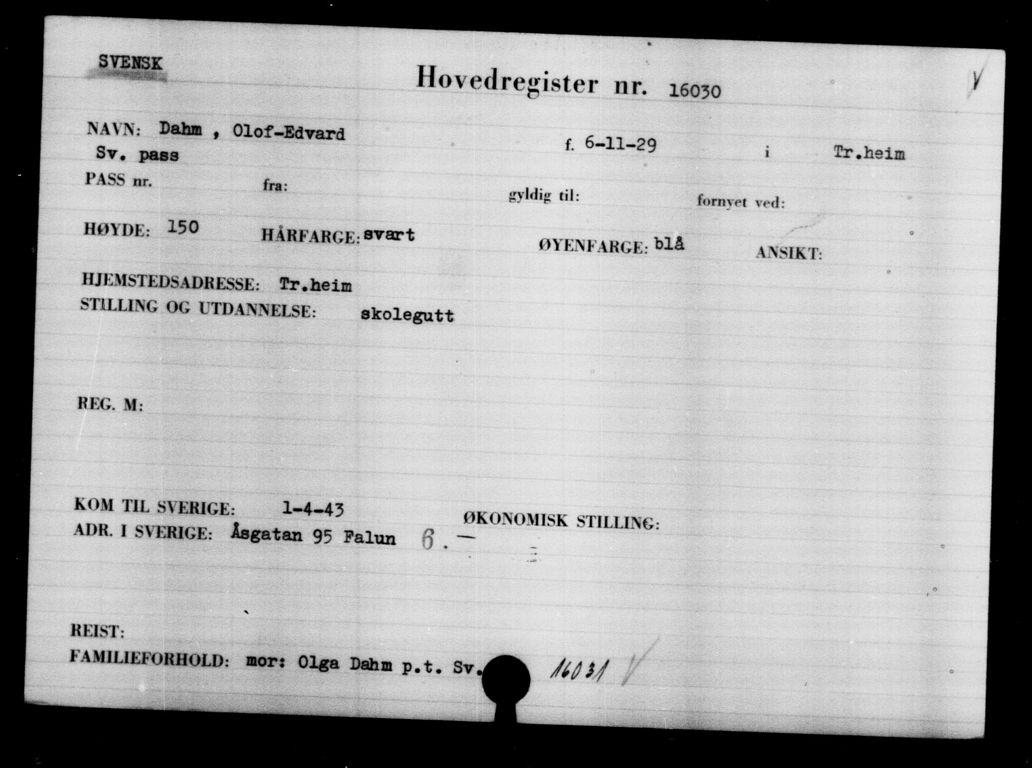 Den Kgl. Norske Legasjons Flyktningskontor, AV/RA-S-6753/V/Va/L0008: Kjesäterkartoteket.  Flyktningenr. 15700-18547, 1940-1945, p. 359