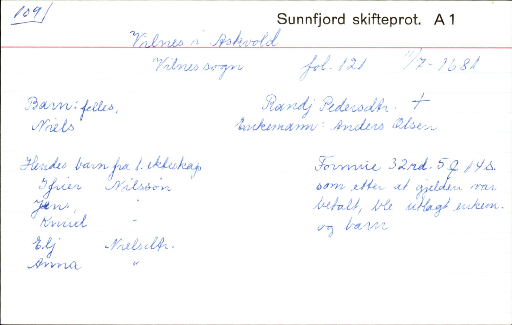 Skiftekort ved Statsarkivet i Bergen, SAB/SKIFTEKORT/003/L0001: Skifteprotokoll nr. 1, 1677-1687, p. 142