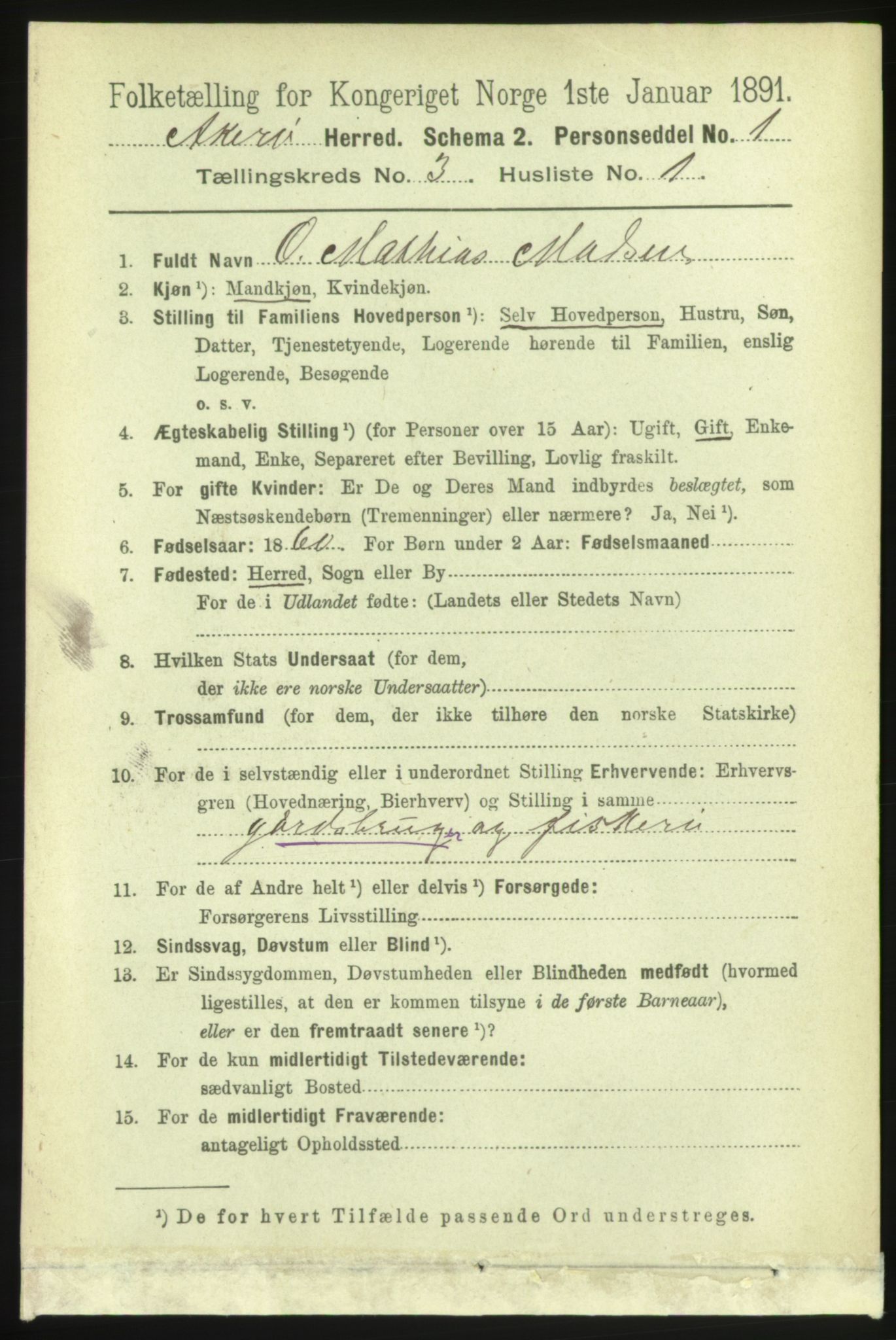 RA, 1891 census for 1545 Aukra, 1891, p. 1304