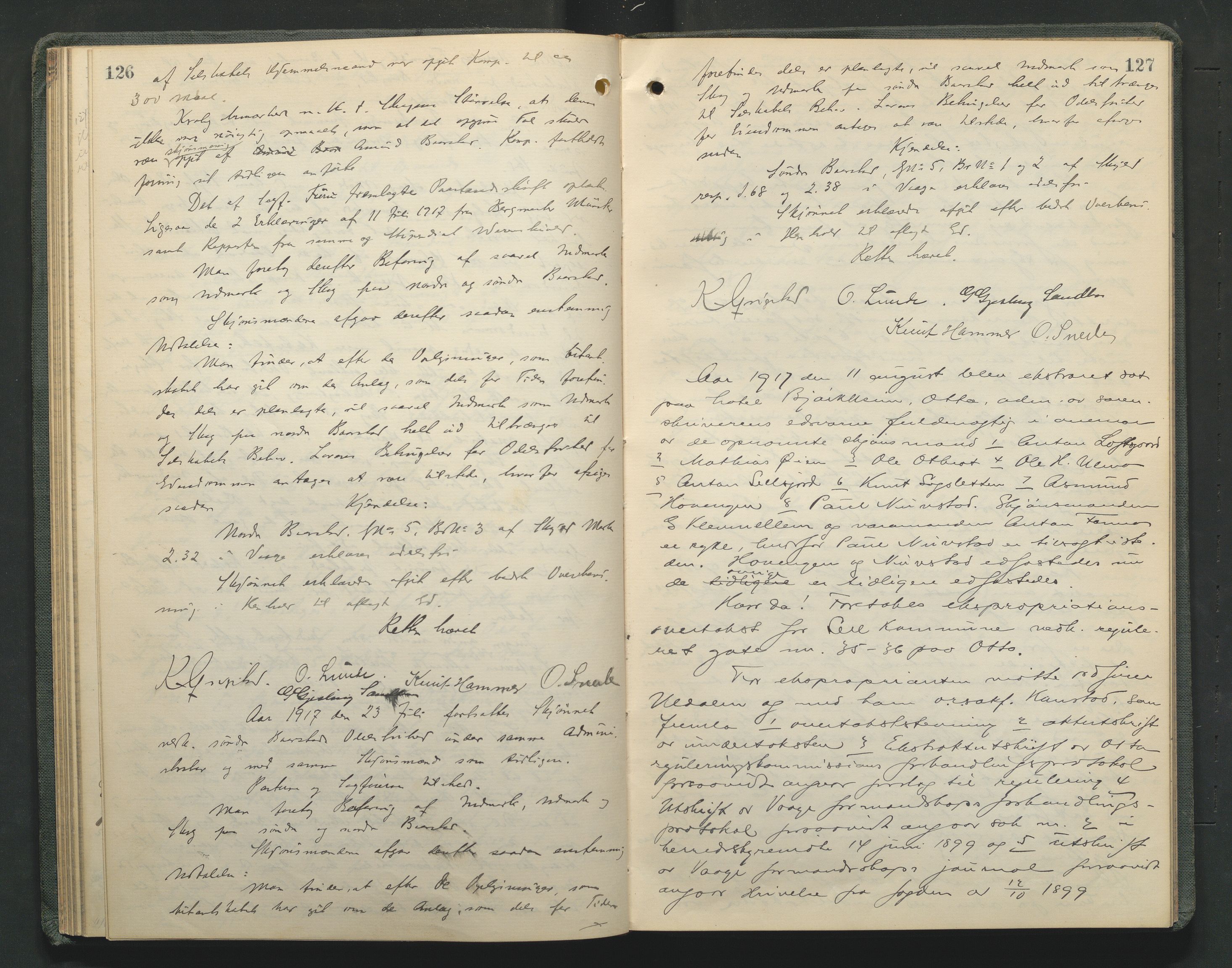 Nord-Gudbrandsdal tingrett, AV/SAH-TING-002/G/Gc/Gcb/L0012: Ekstrarettsprotokoll for åstedssaker, 1916-1922, p. 126-127