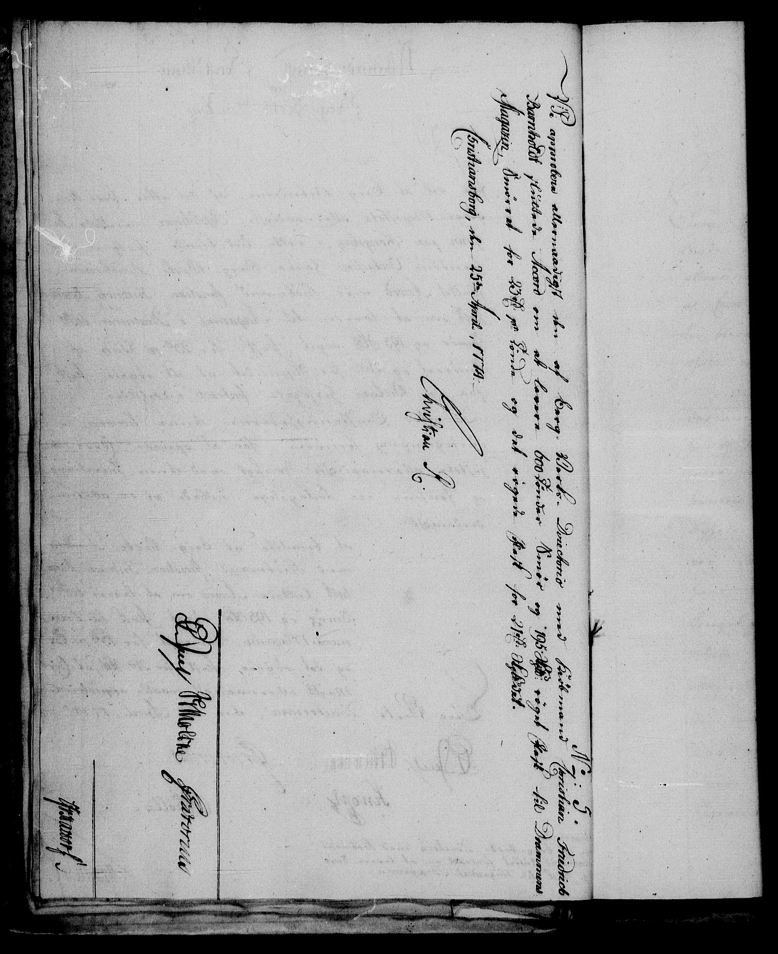 Rentekammeret, Renteskriverkontorene, AV/RA-EA-3115/M/Mf/Mfa/L0001: Resolusjonsprotokoll med register (merket RK 54.1), 1774-1777