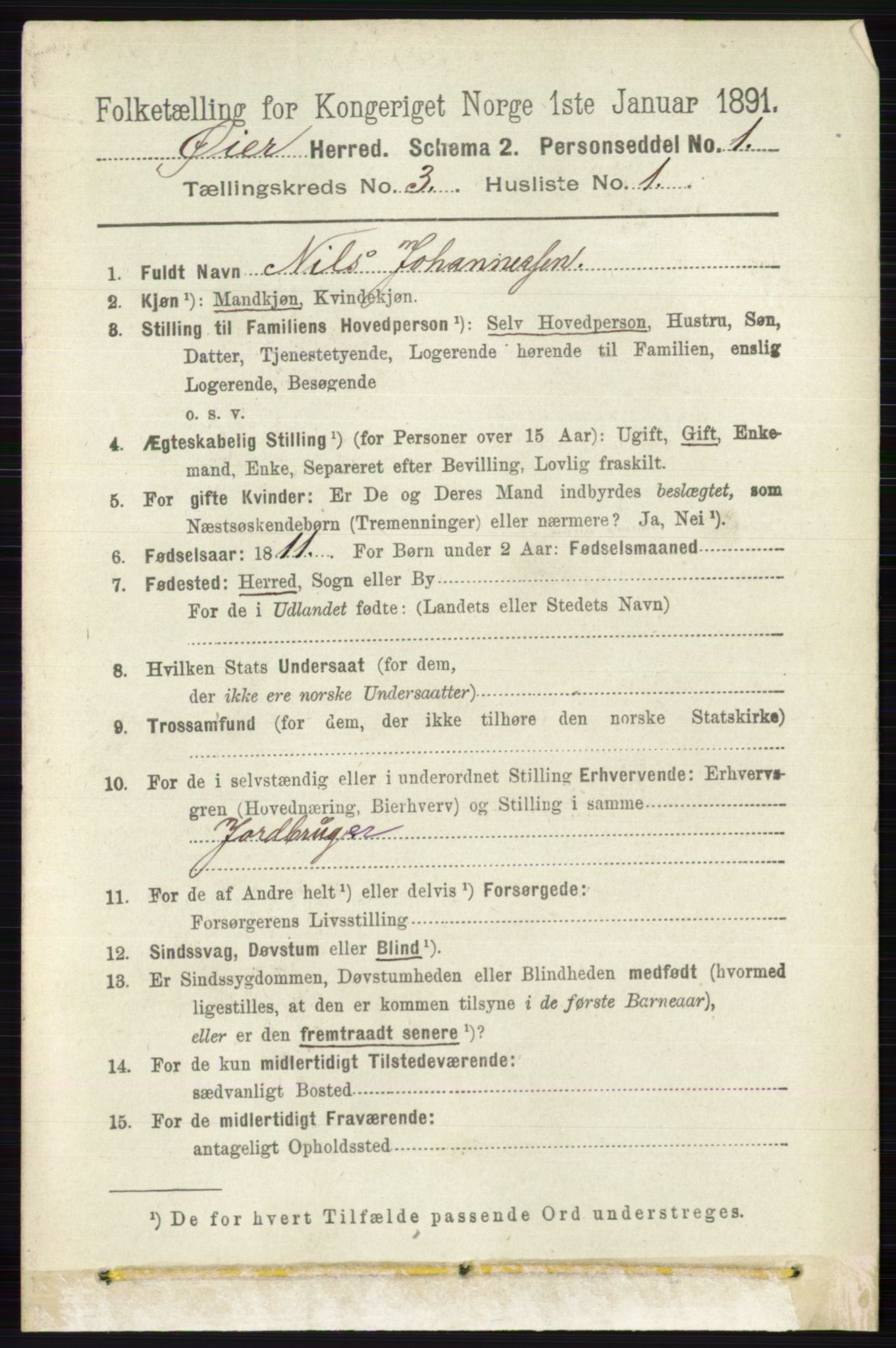 RA, 1891 census for 0521 Øyer, 1891, p. 718