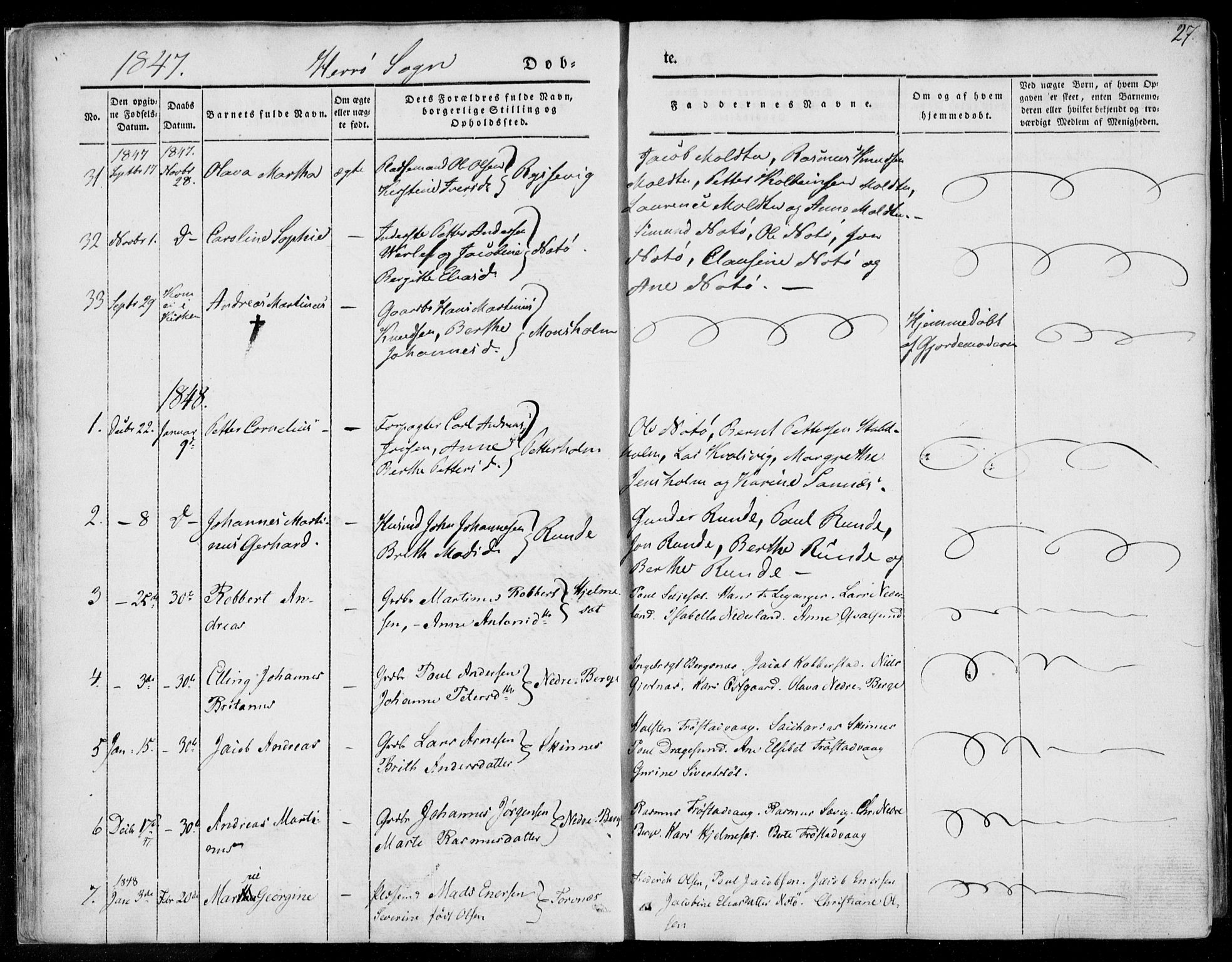 Ministerialprotokoller, klokkerbøker og fødselsregistre - Møre og Romsdal, AV/SAT-A-1454/507/L0070: Parish register (official) no. 507A05, 1842-1873, p. 27