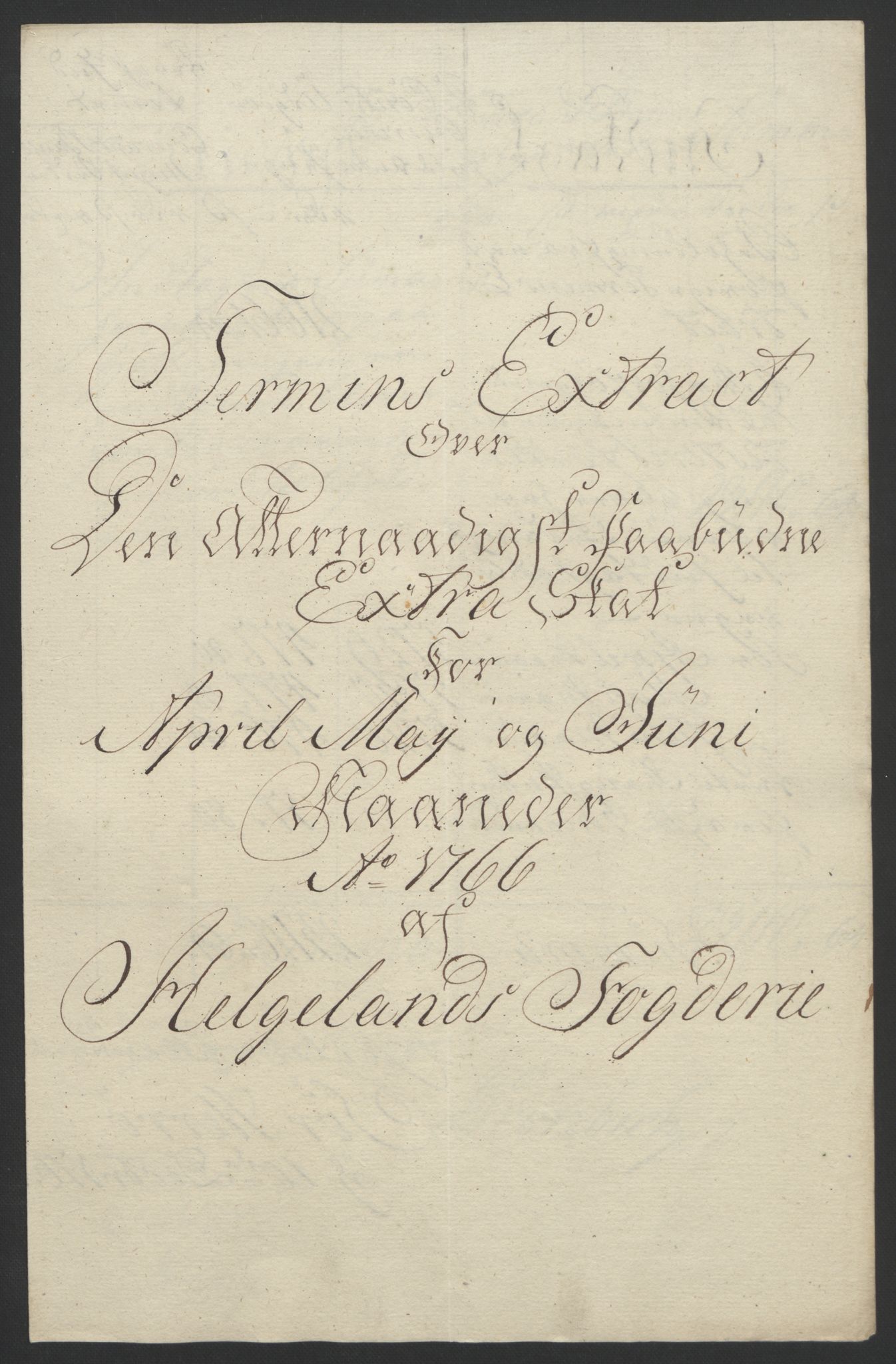 Rentekammeret inntil 1814, Reviderte regnskaper, Fogderegnskap, AV/RA-EA-4092/R65/L4573: Ekstraskatten Helgeland, 1762-1772, p. 126