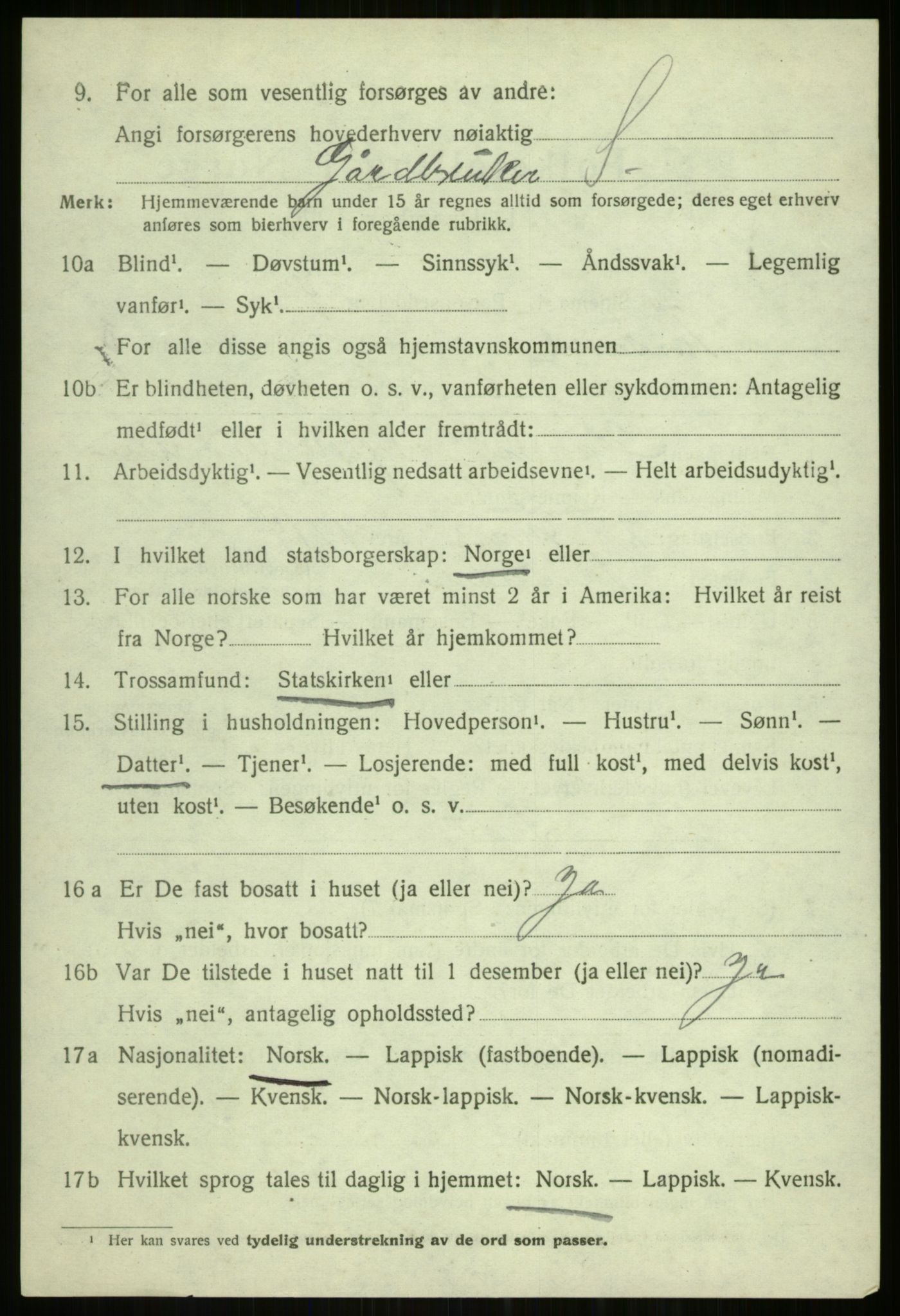 SATØ, 1920 census for Tromsøysund, 1920, p. 2825