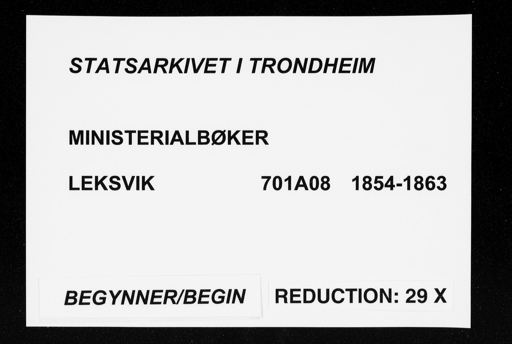 Ministerialprotokoller, klokkerbøker og fødselsregistre - Nord-Trøndelag, SAT/A-1458/701/L0008: Parish register (official) no. 701A08 /1, 1854-1863