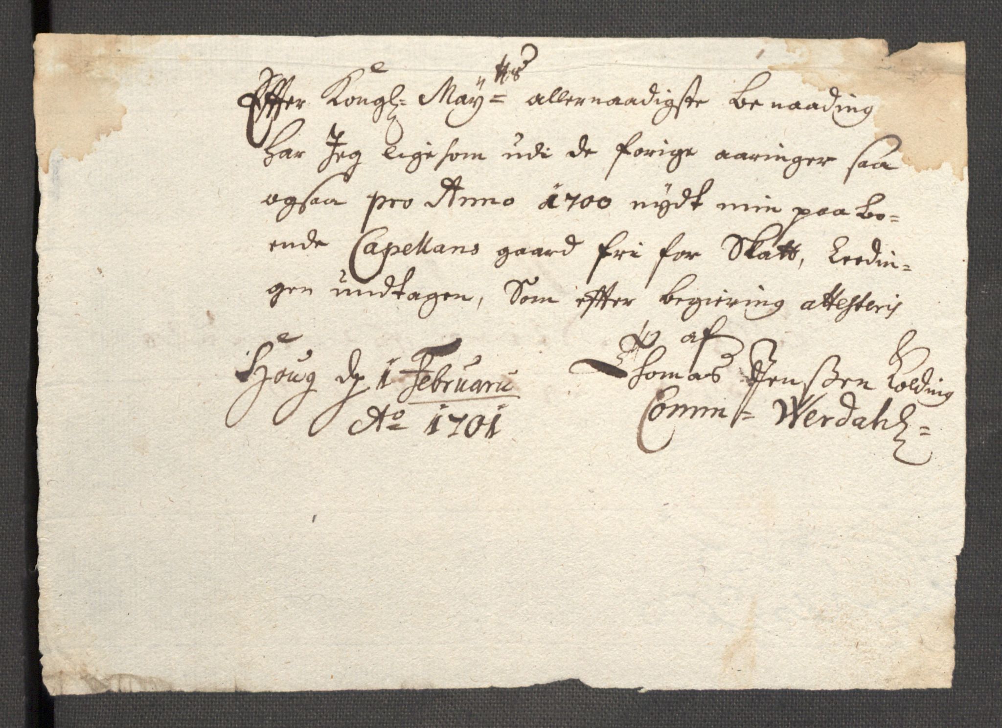 Rentekammeret inntil 1814, Reviderte regnskaper, Fogderegnskap, AV/RA-EA-4092/R62/L4192: Fogderegnskap Stjørdal og Verdal, 1700, p. 226