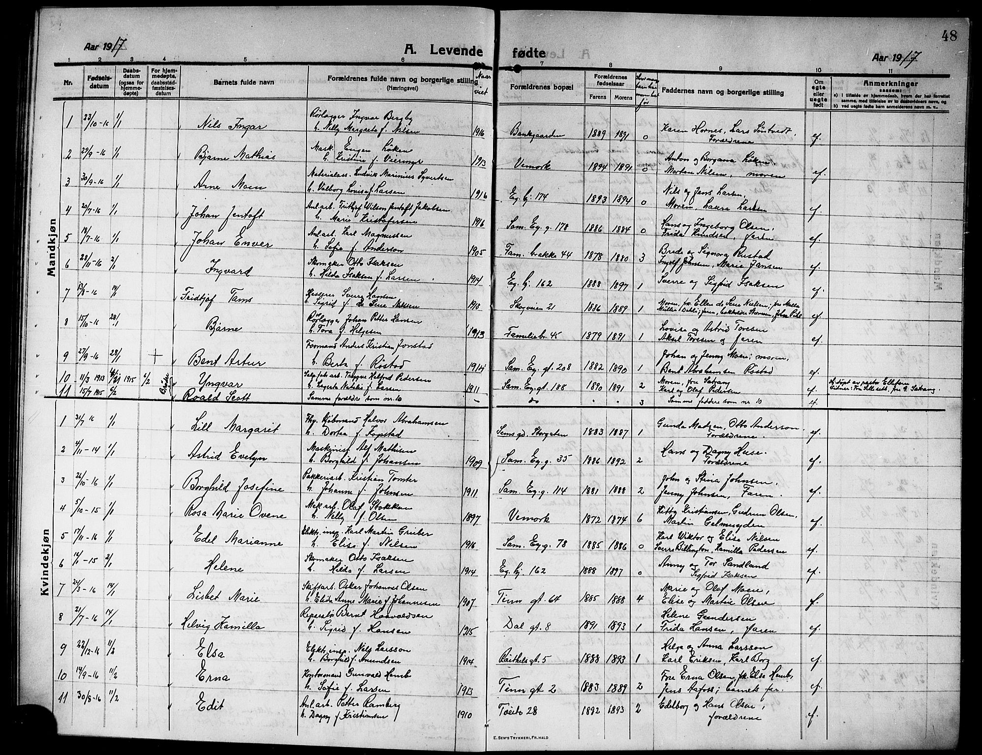 Rjukan kirkebøker, SAKO/A-294/G/Ga/L0002: Parish register (copy) no. 2, 1913-1920, p. 48