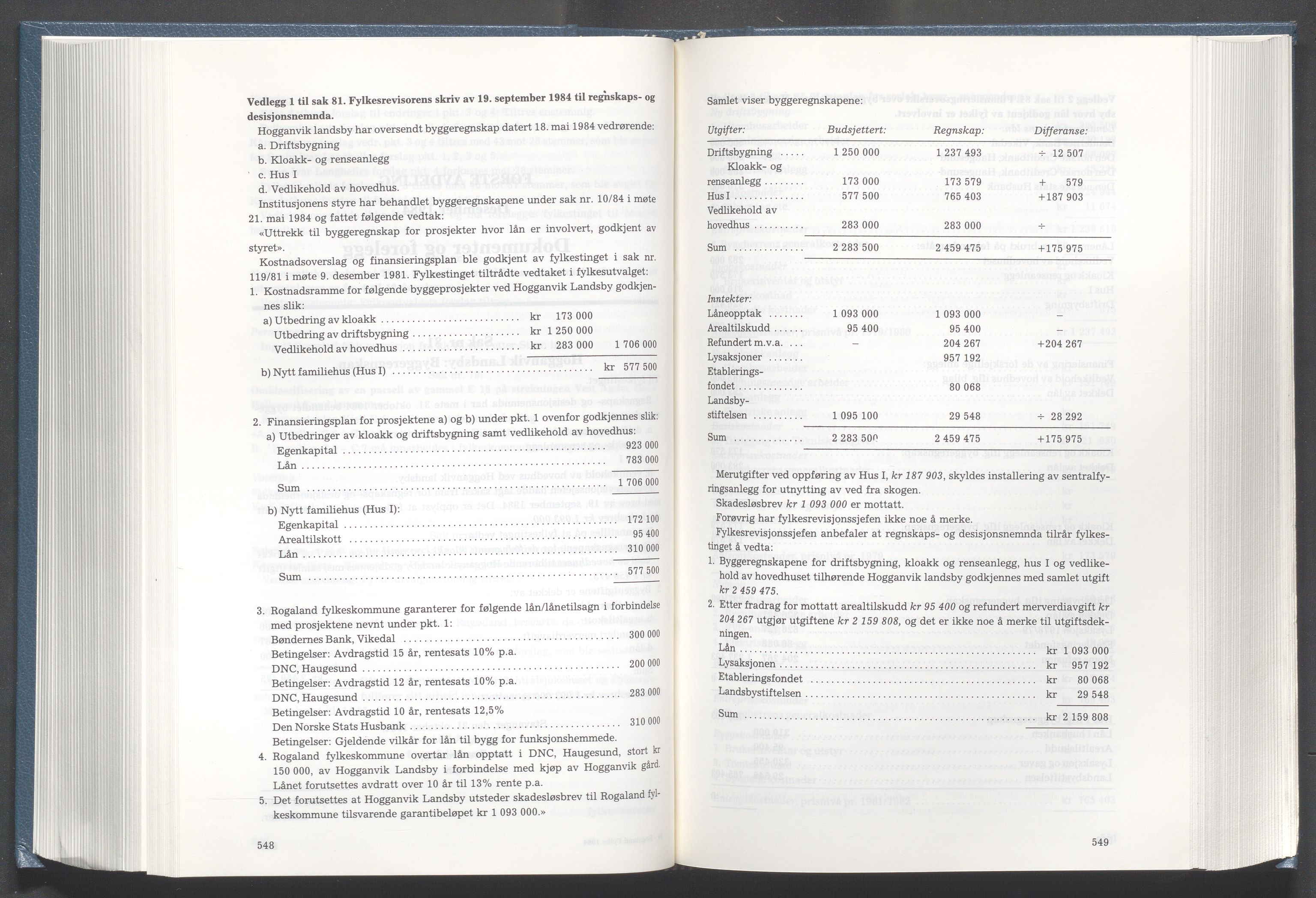 Rogaland fylkeskommune - Fylkesrådmannen , IKAR/A-900/A/Aa/Aaa/L0104: Møtebok , 1984, p. 548-549