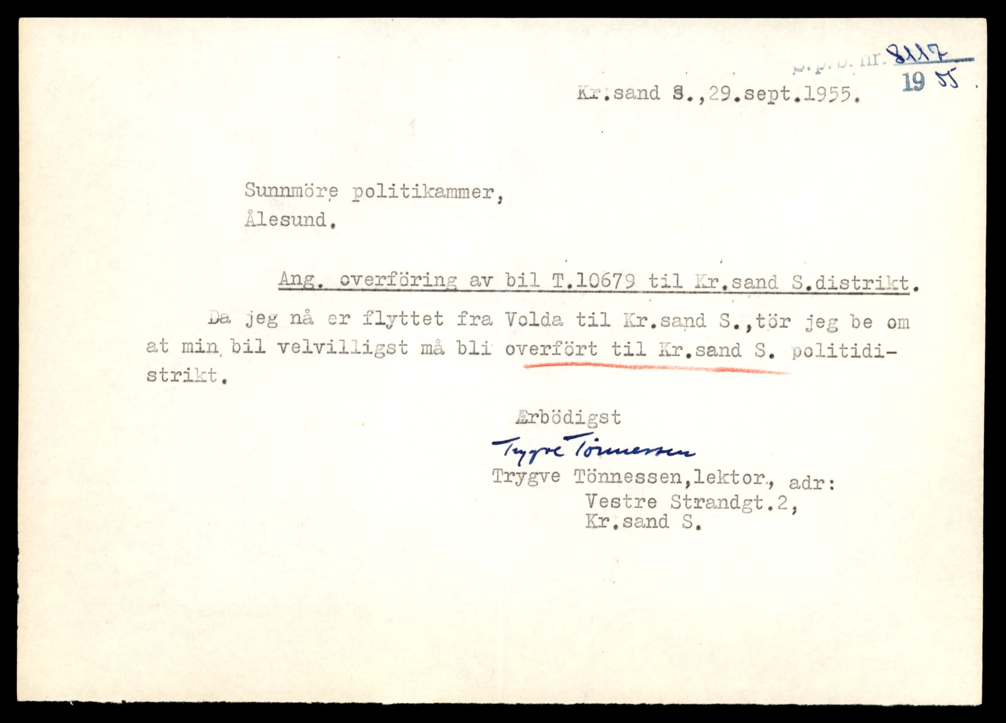 Møre og Romsdal vegkontor - Ålesund trafikkstasjon, SAT/A-4099/F/Fe/L0022: Registreringskort for kjøretøy T 10584 - T 10694, 1927-1998, p. 2705