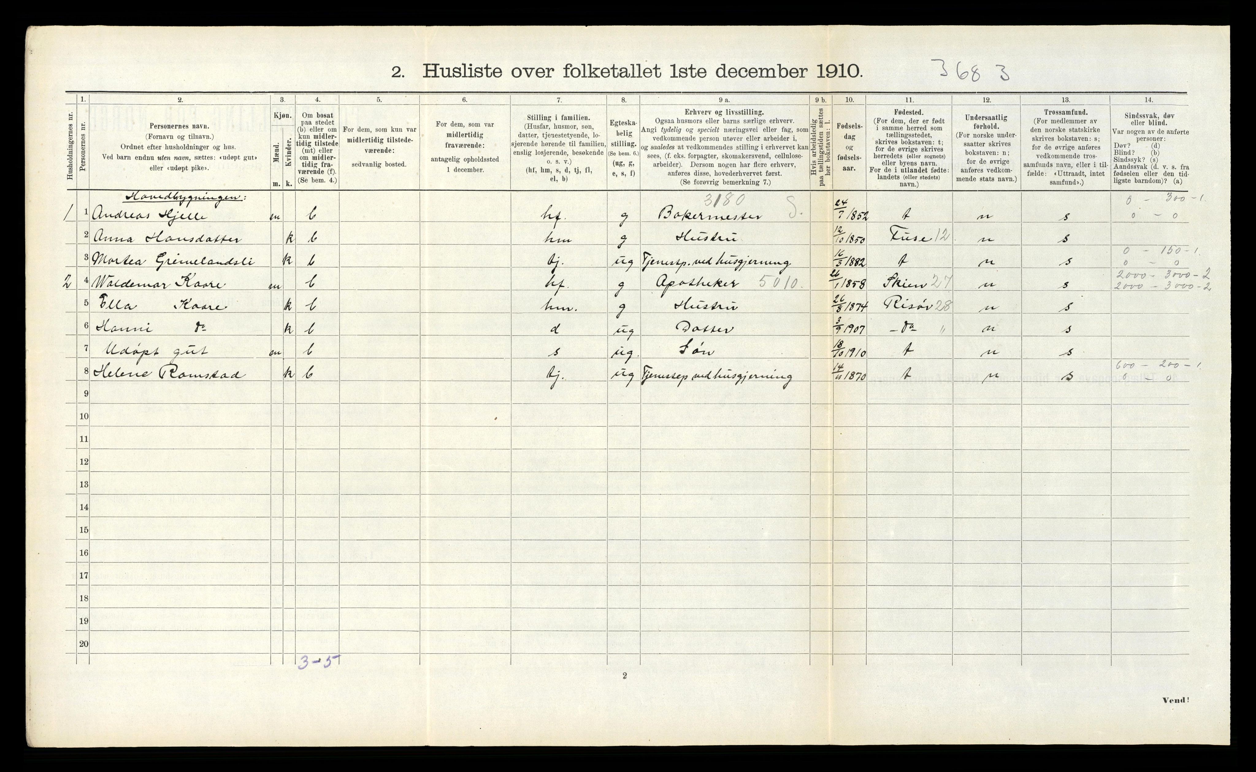 RA, 1910 census for Førde, 1910, p. 590