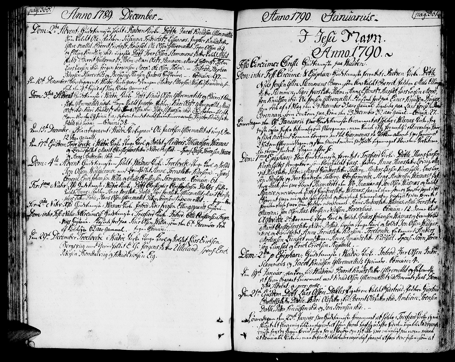 Ministerialprotokoller, klokkerbøker og fødselsregistre - Møre og Romsdal, AV/SAT-A-1454/547/L0600: Parish register (official) no. 547A02, 1765-1799, p. 360-361