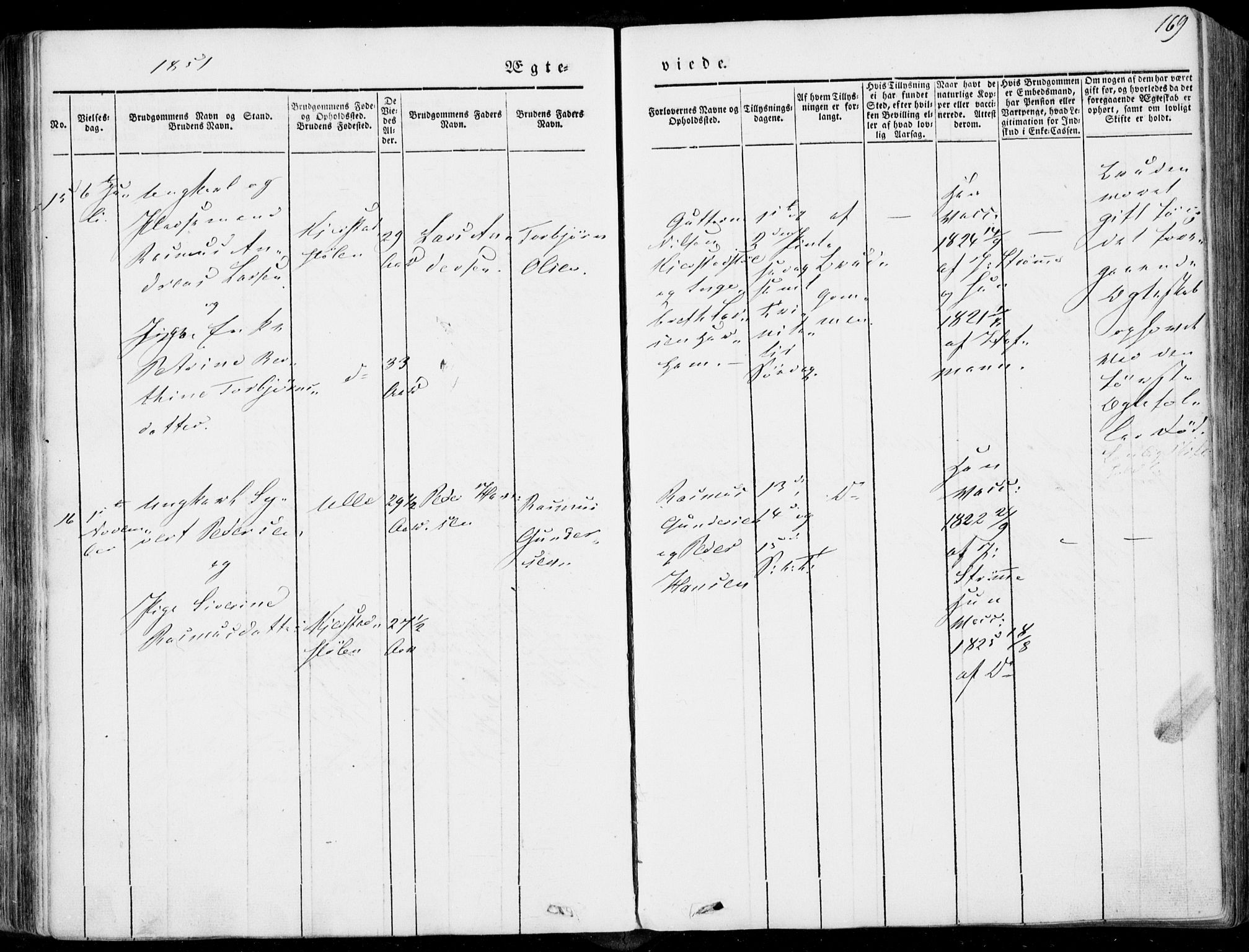 Ministerialprotokoller, klokkerbøker og fødselsregistre - Møre og Romsdal, SAT/A-1454/536/L0497: Parish register (official) no. 536A06, 1845-1865, p. 169