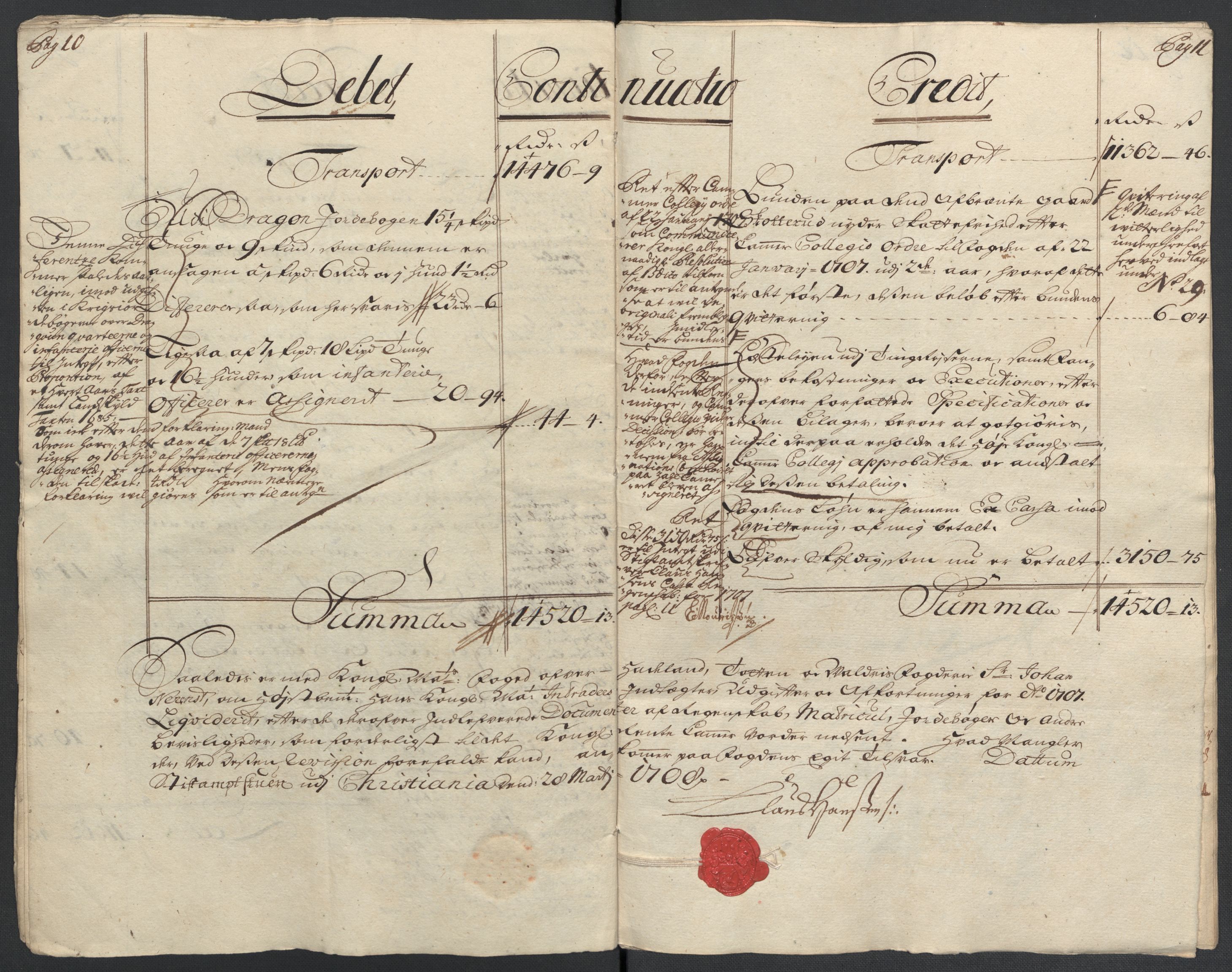 Rentekammeret inntil 1814, Reviderte regnskaper, Fogderegnskap, RA/EA-4092/R18/L1305: Fogderegnskap Hadeland, Toten og Valdres, 1707-1708, p. 8