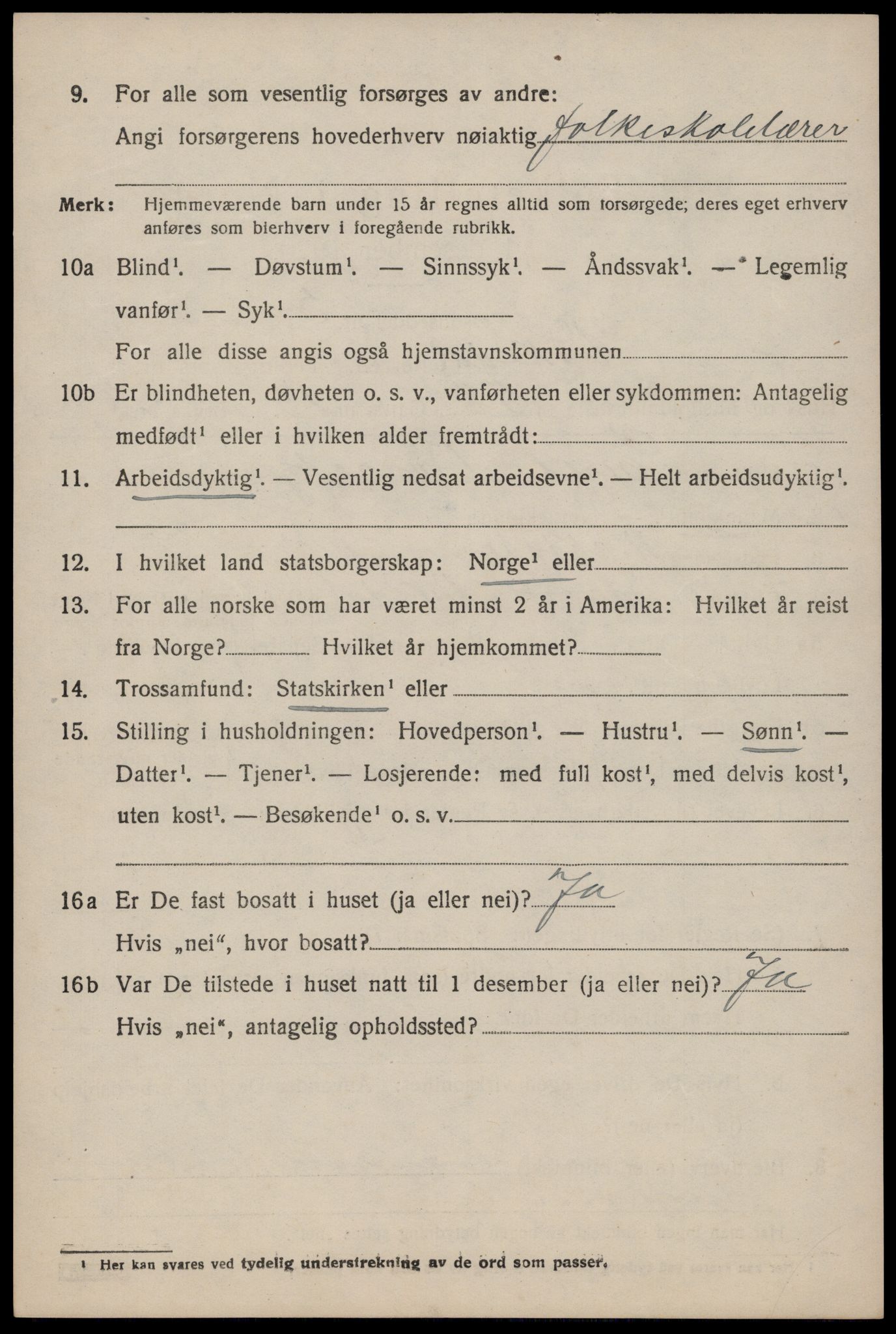 SAST, 1920 census for Vikedal, 1920, p. 1814