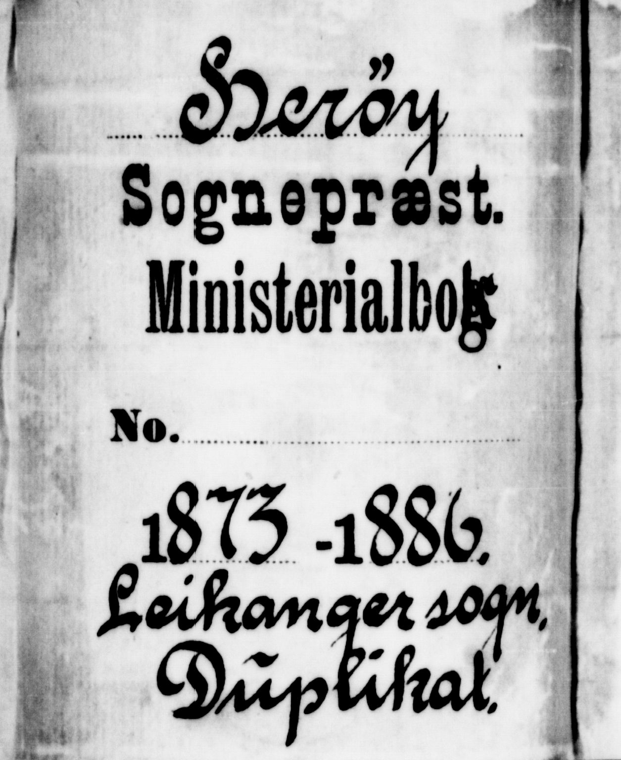 Ministerialprotokoller, klokkerbøker og fødselsregistre - Møre og Romsdal, SAT/A-1454/508/L0094: Parish register (official) no. 508A01, 1873-1886