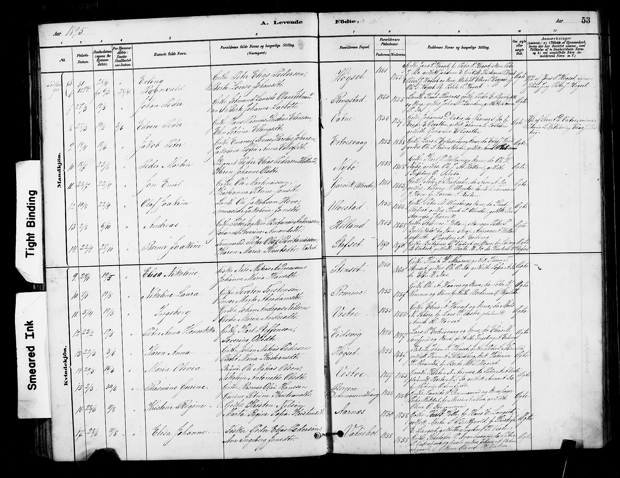 Ministerialprotokoller, klokkerbøker og fødselsregistre - Møre og Romsdal, AV/SAT-A-1454/525/L0376: Parish register (copy) no. 525C02, 1880-1902, p. 53