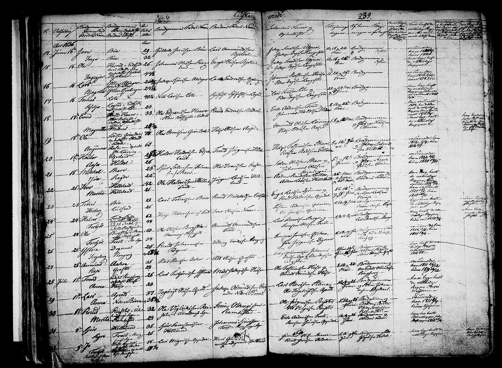 Ullensvang sokneprestembete, SAB/A-78701/H/Haa: Parish register (official) no. A 10, 1825-1853, p. 239