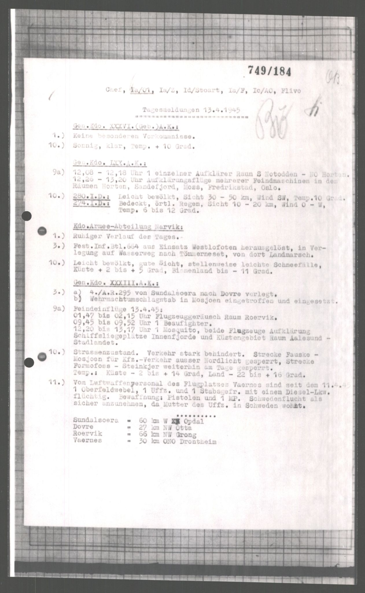 Forsvarets Overkommando. 2 kontor. Arkiv 11.4. Spredte tyske arkivsaker, AV/RA-RAFA-7031/D/Dar/Dara/L0004: Krigsdagbøker for 20. Gebirgs-Armee-Oberkommando (AOK 20), 1945, p. 543