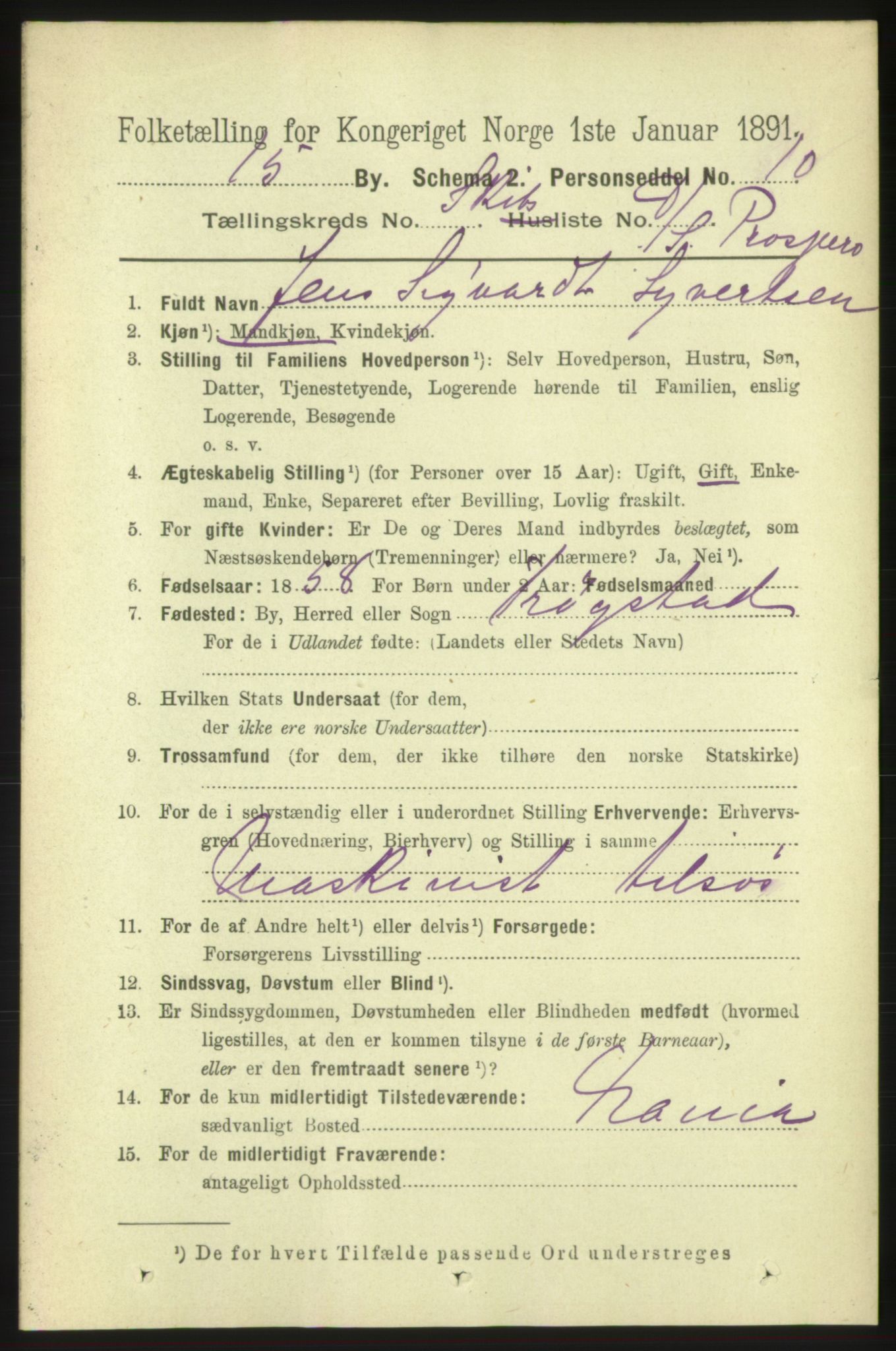 RA, 1891 census for 0602 Drammen, 1891, p. 25616