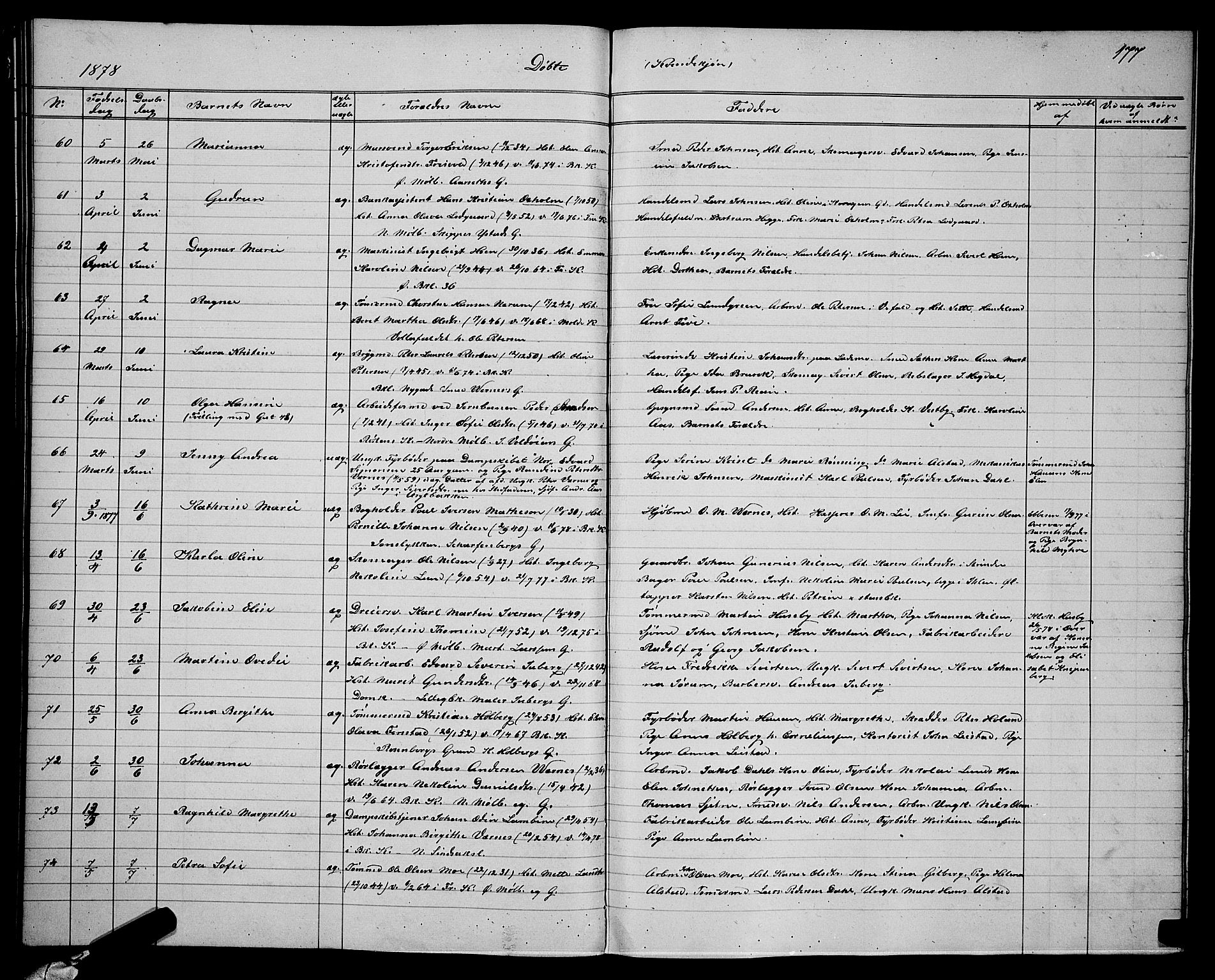 Ministerialprotokoller, klokkerbøker og fødselsregistre - Sør-Trøndelag, AV/SAT-A-1456/604/L0220: Parish register (copy) no. 604C03, 1870-1885, p. 177