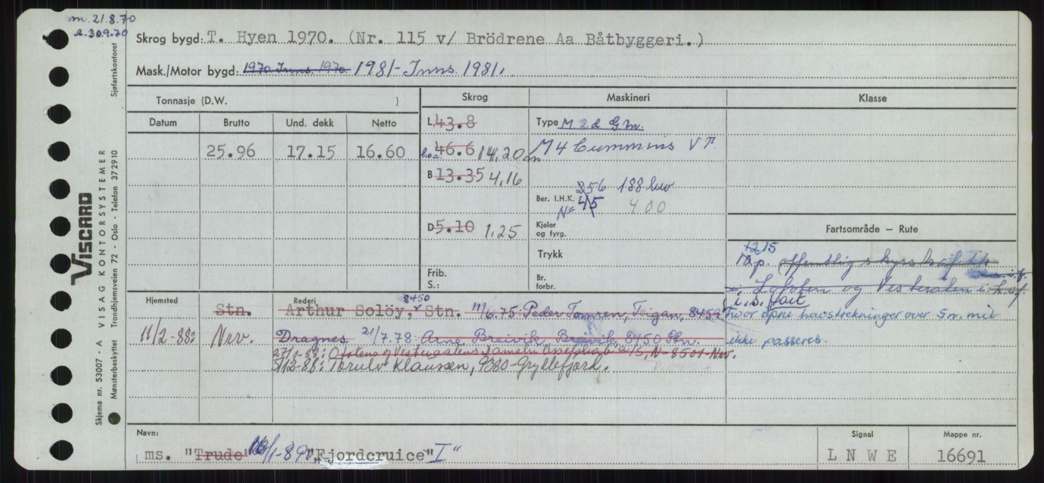 Sjøfartsdirektoratet med forløpere, Skipsmålingen, RA/S-1627/H/Ha/L0002/0001: Fartøy, Eik-Hill / Fartøy, Eik-F, p. 515