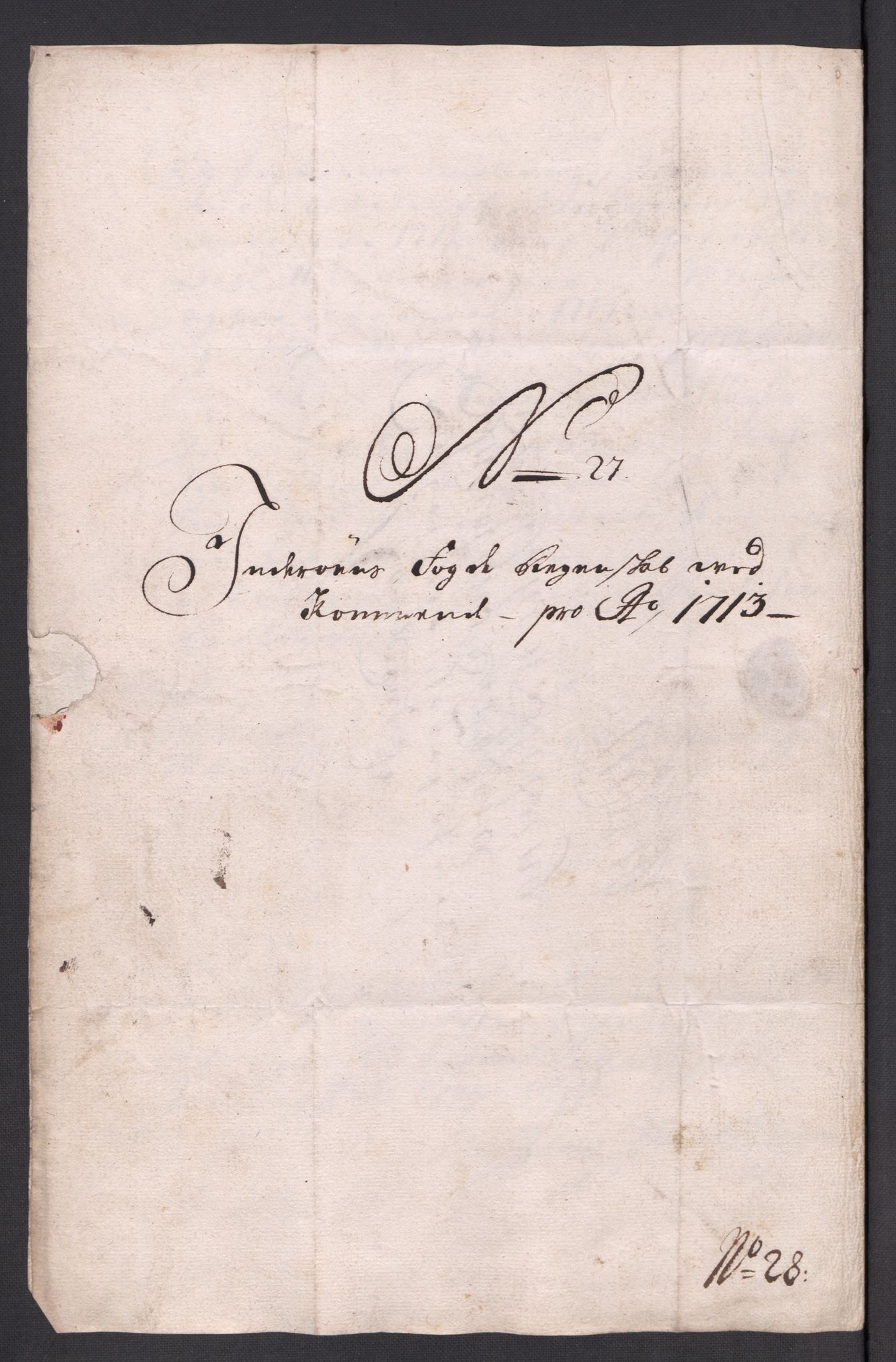Rentekammeret inntil 1814, Reviderte regnskaper, Fogderegnskap, RA/EA-4092/R63/L4321: Fogderegnskap Inderøy, 1713, p. 256