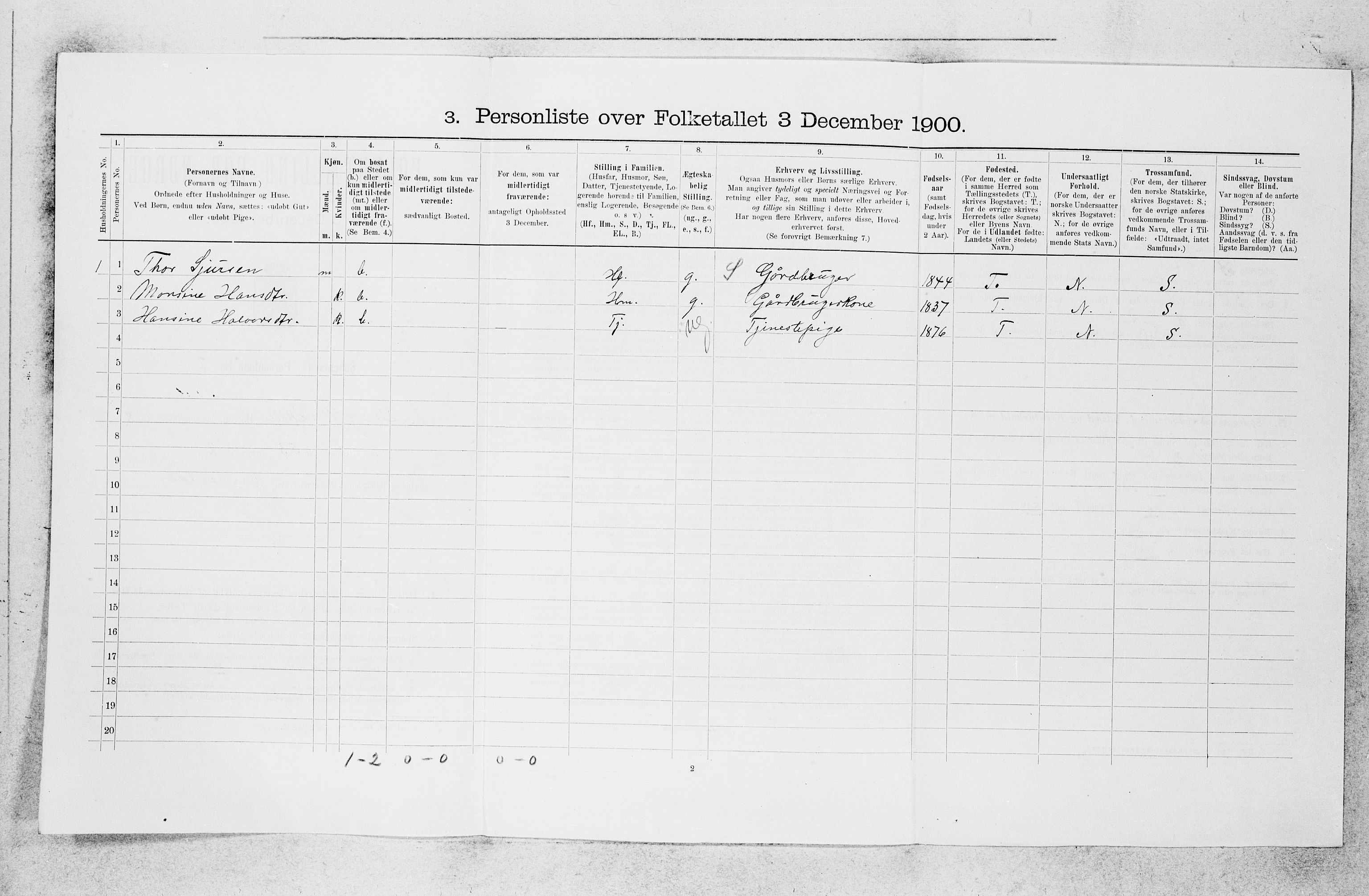 SAB, 1900 census for Lavik og Brekke, 1900, p. 517