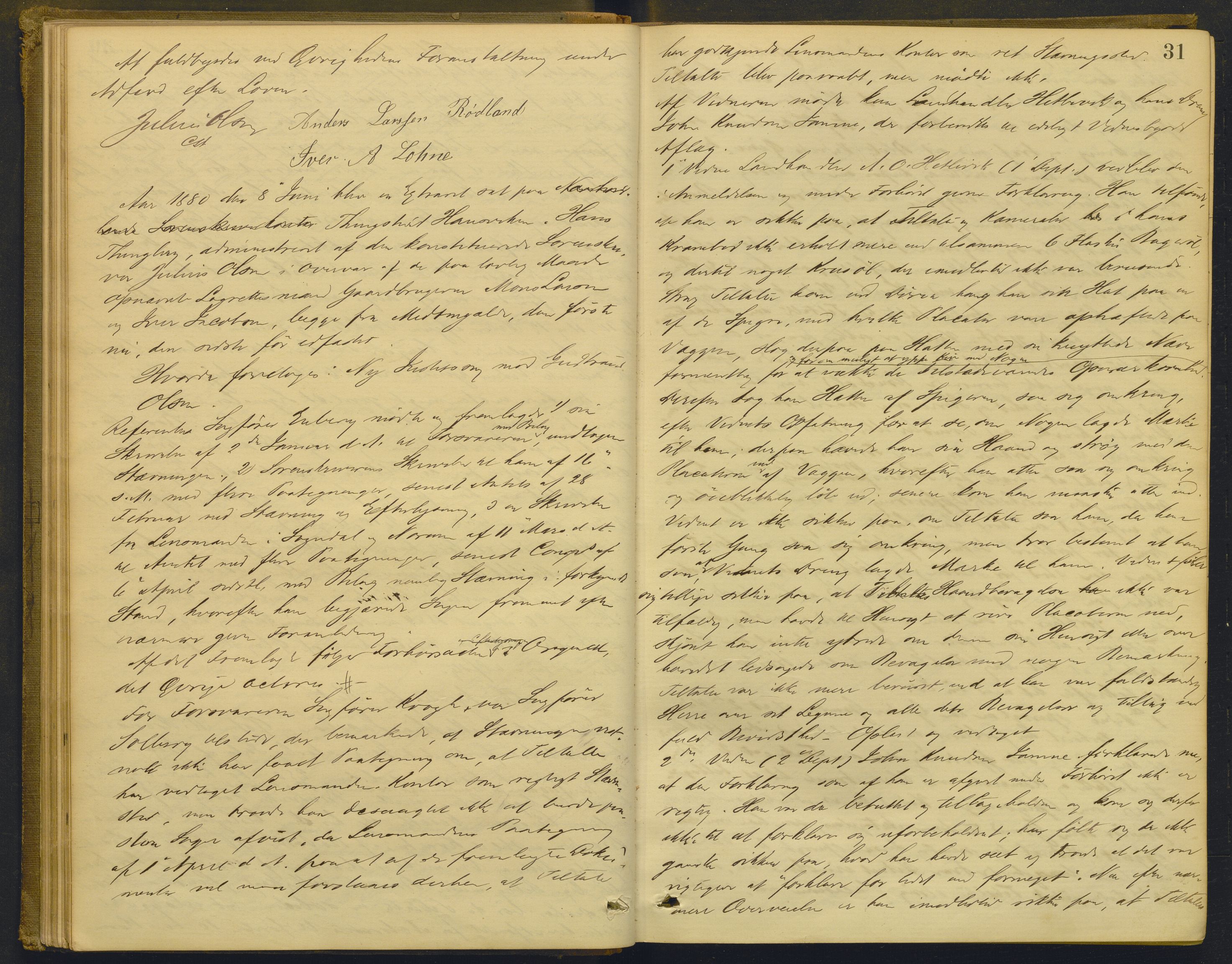 Nordhordland sorenskrivar, AV/SAB-A-2901/1/F/Fd/Fdd/L0004: Ekstrarettsprotokollar, forhøyr, 1880-1884, p. 30b-31a