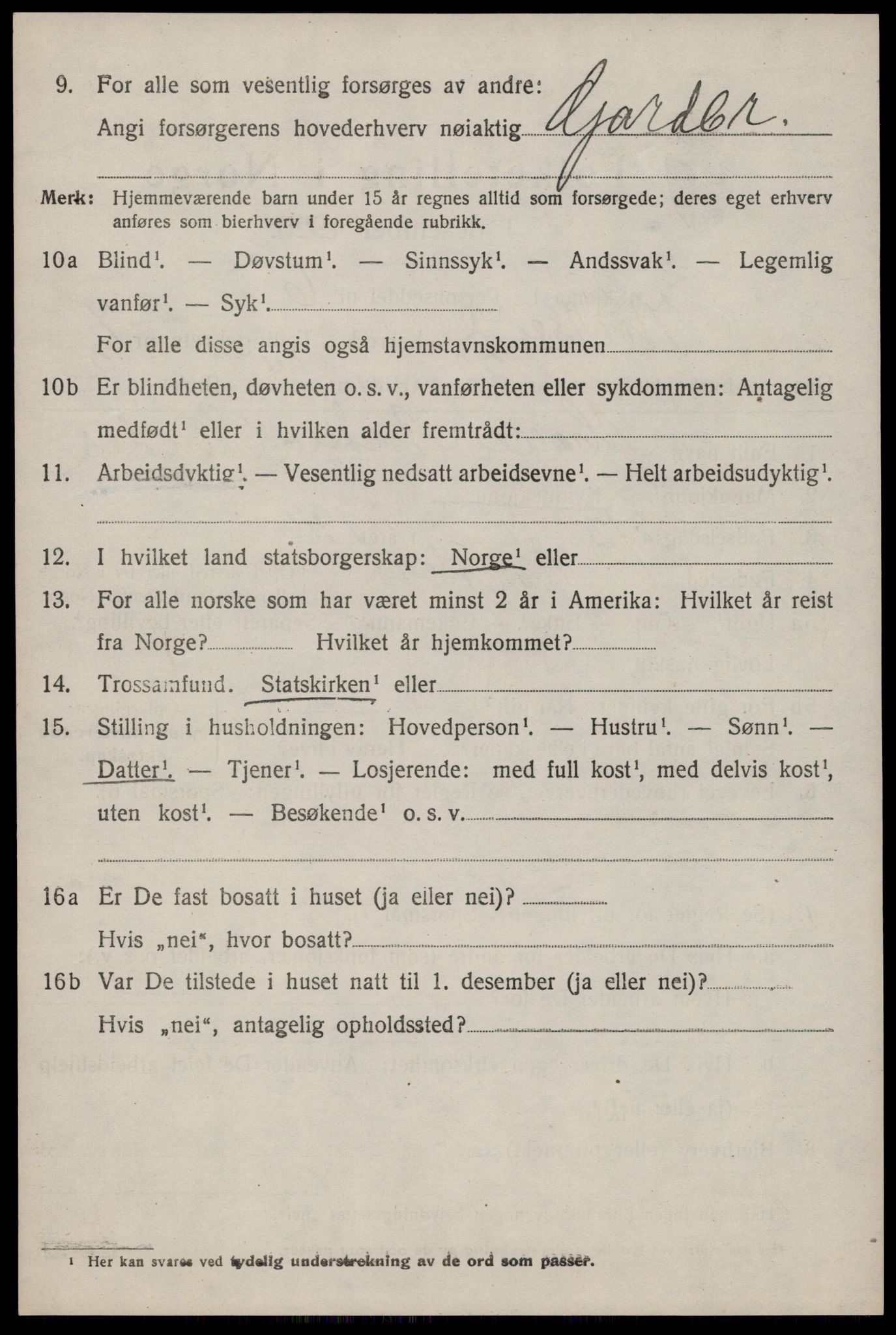 SAKO, 1920 census for Kviteseid, 1920, p. 3716