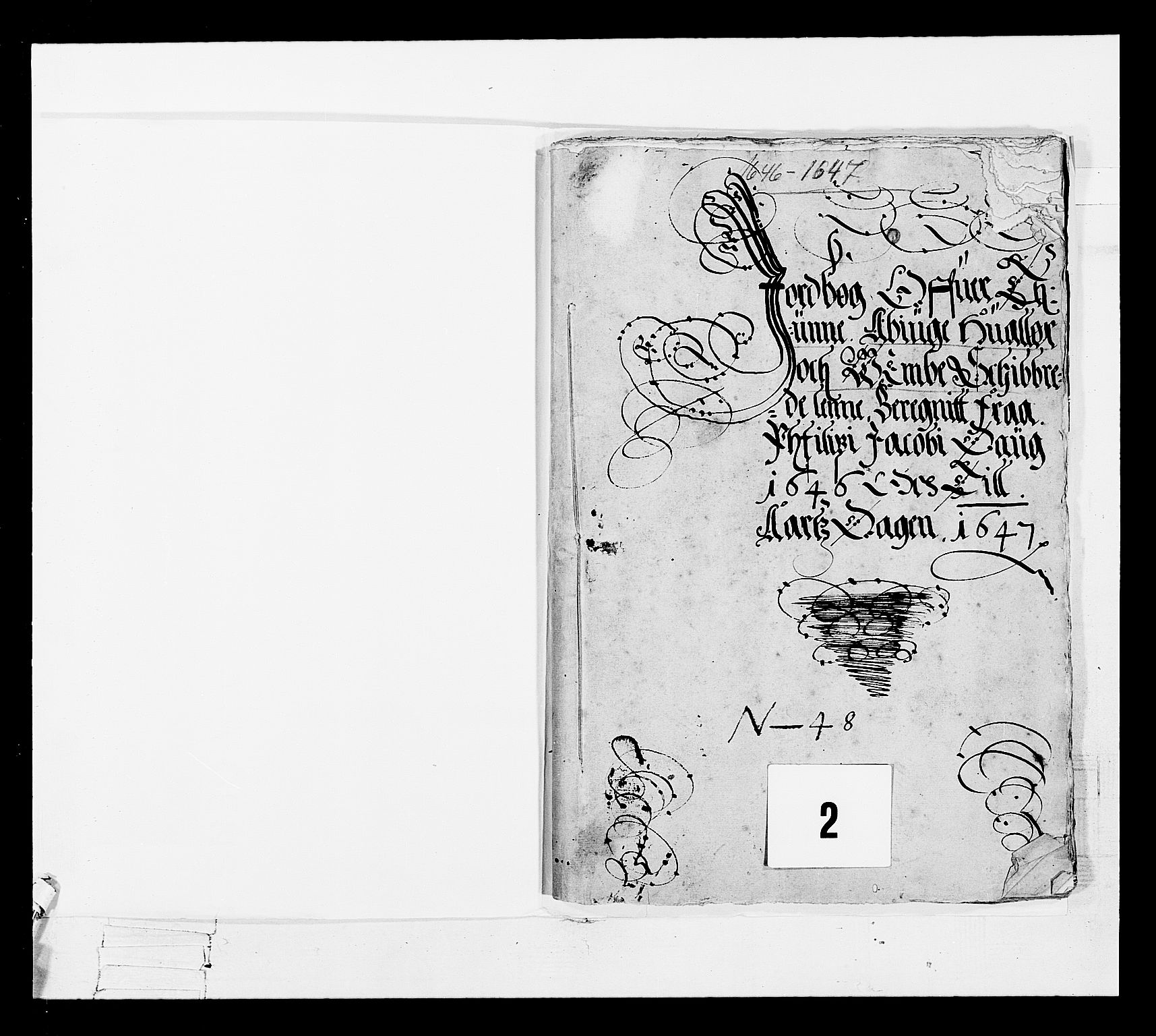 Stattholderembetet 1572-1771, AV/RA-EA-2870/Ek/L0022/0001: Jordebøker 1633-1658: / Jordebok over viss rente i Tune, Åbygge, Hvaler og Veme skipreide, 1646-1647, p. 2