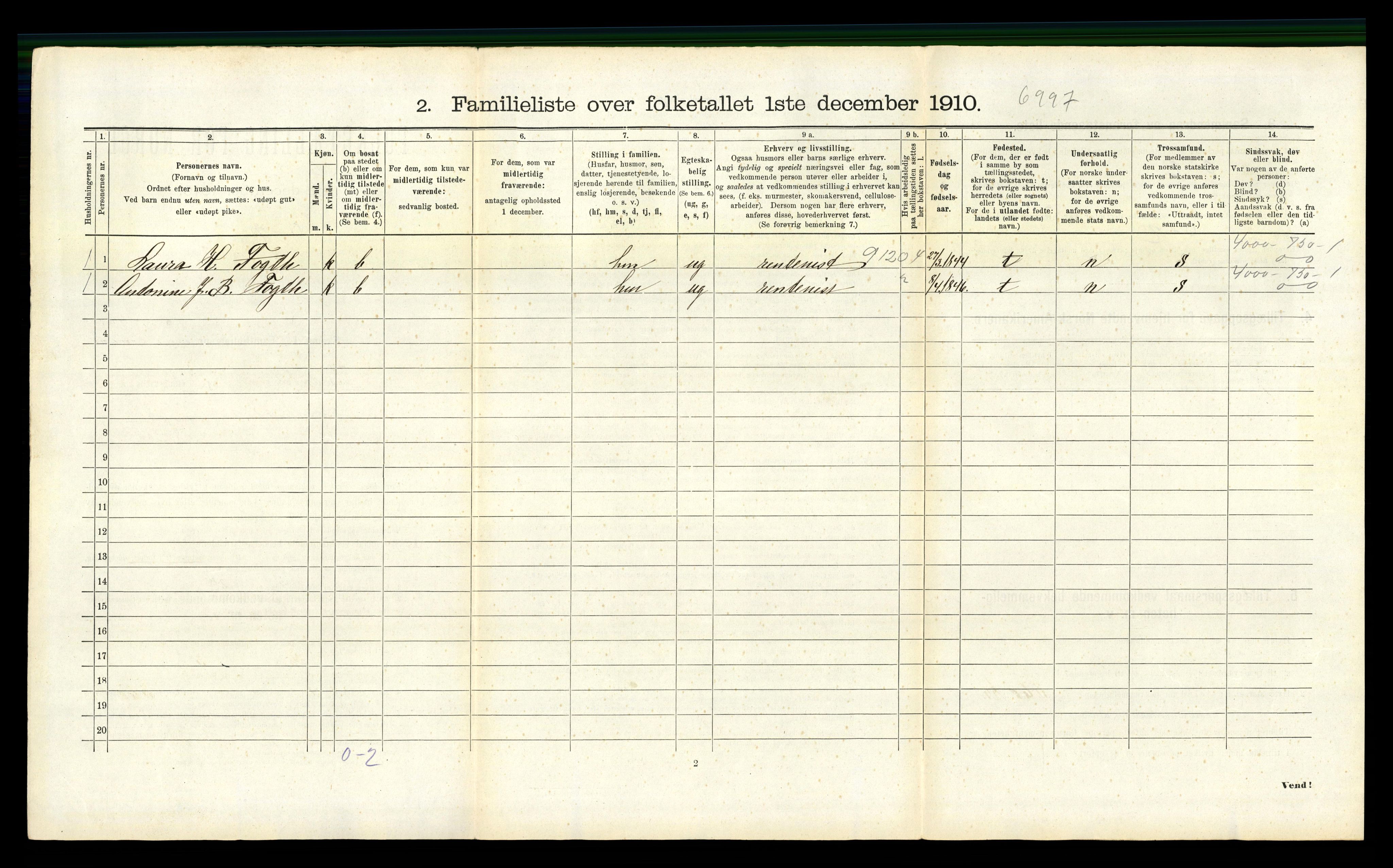 RA, 1910 census for Fredrikshald, 1910, p. 4311