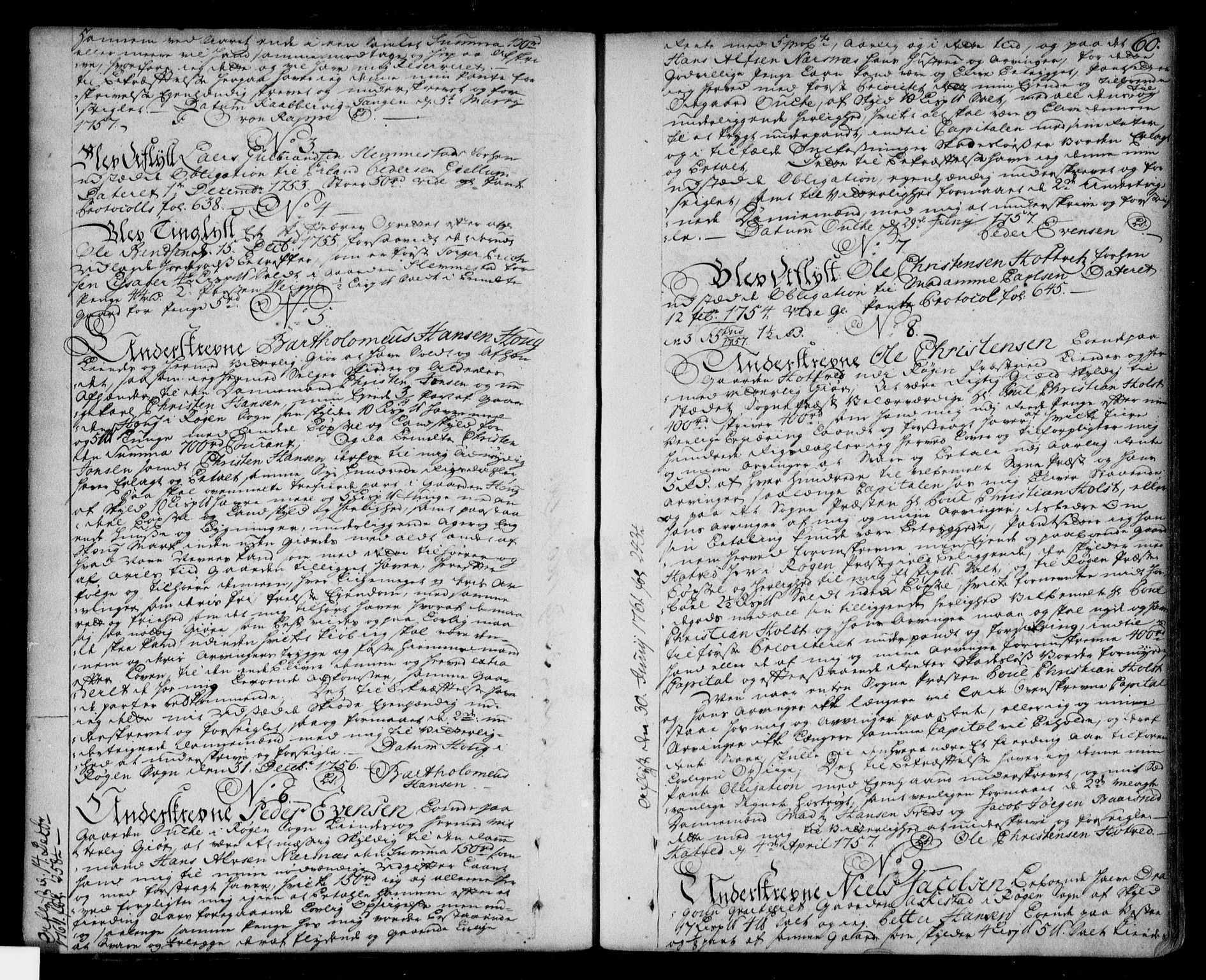 Lier, Røyken og Hurum sorenskriveri, AV/SAKO-A-89/G/Ga/Gaa/L0003: Mortgage book no. III, 1756-1771, p. 60
