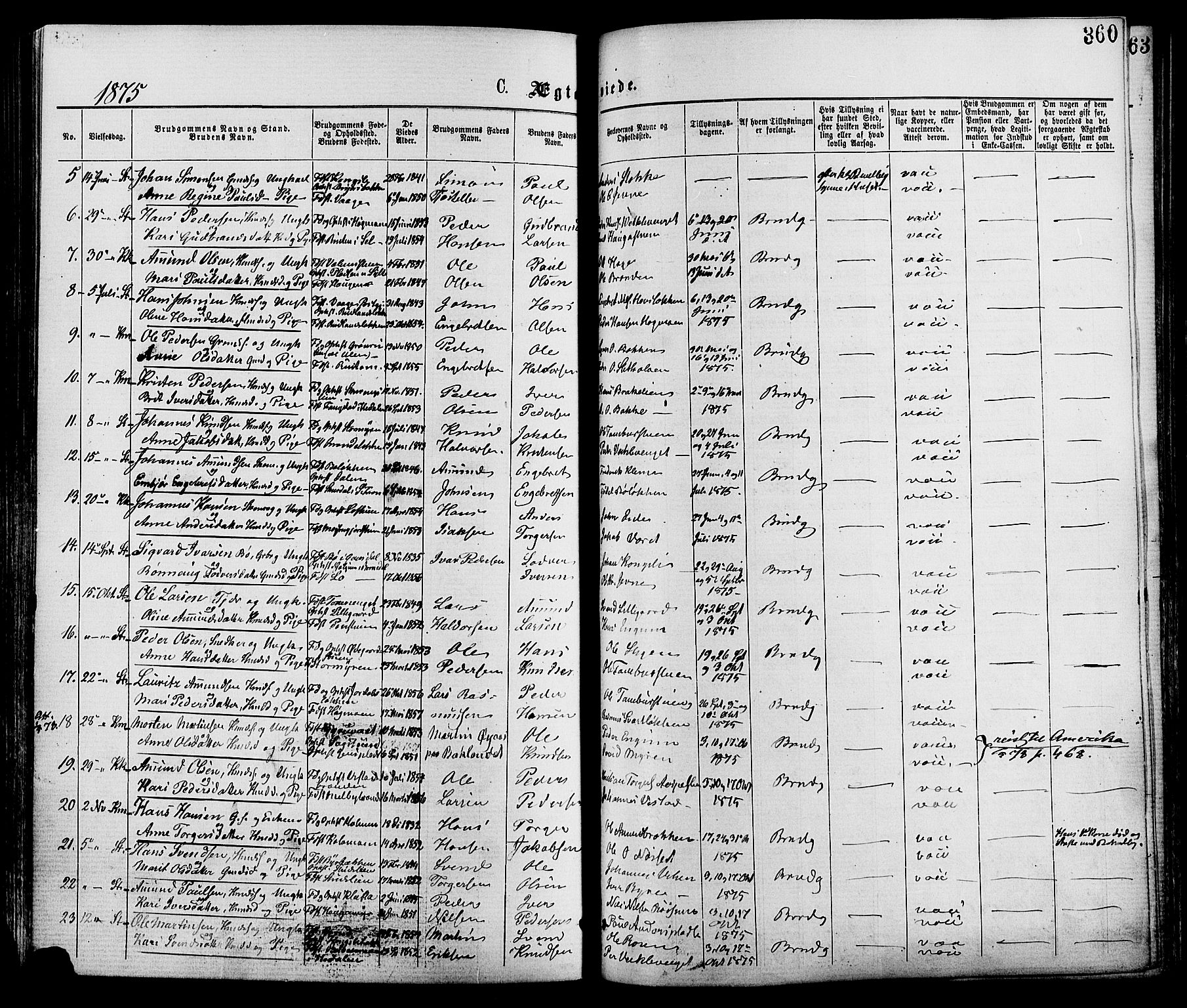 Nord-Fron prestekontor, AV/SAH-PREST-080/H/Ha/Haa/L0002: Parish register (official) no. 2, 1865-1883, p. 360