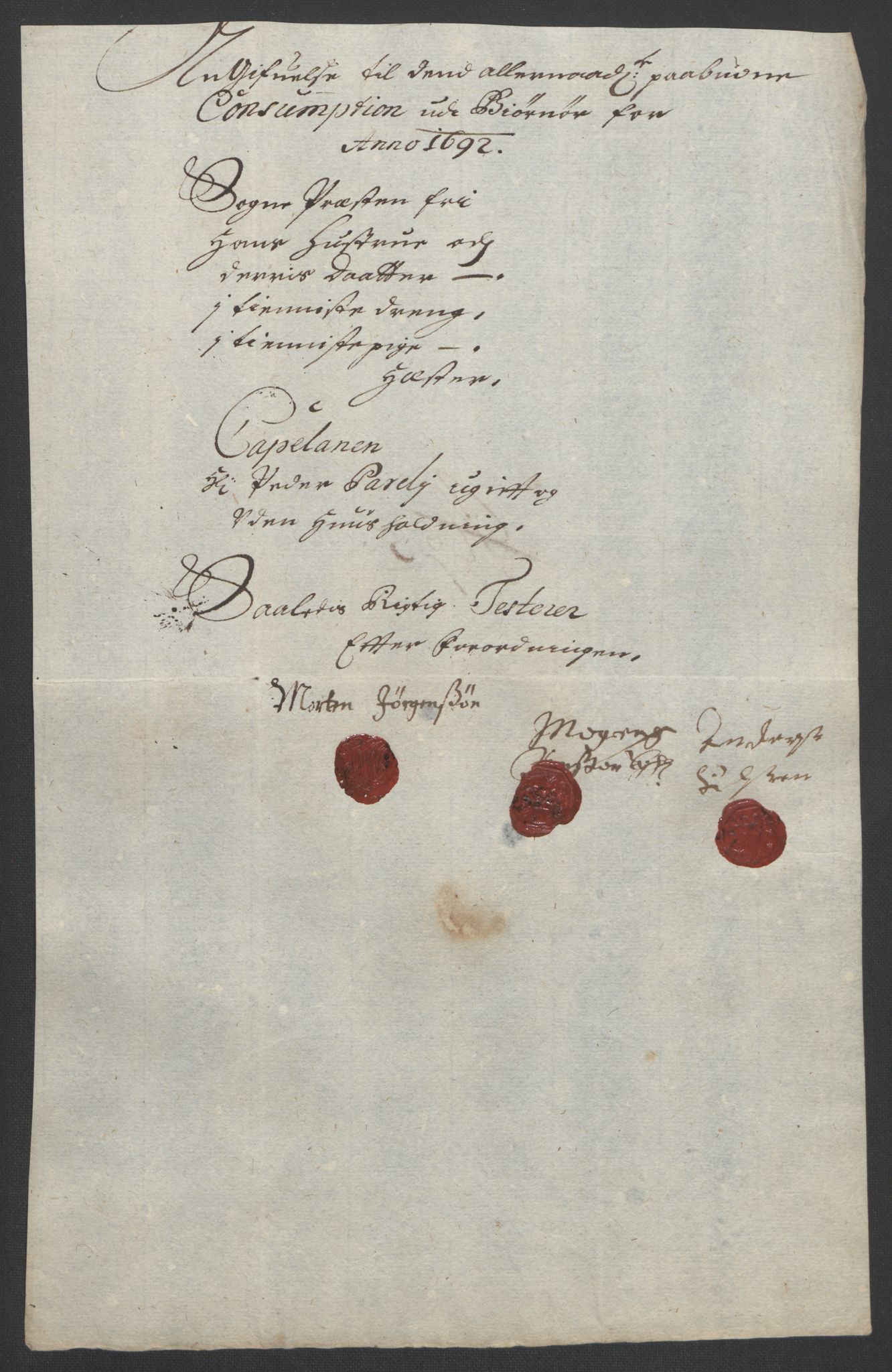 Rentekammeret inntil 1814, Reviderte regnskaper, Fogderegnskap, AV/RA-EA-4092/R57/L3849: Fogderegnskap Fosen, 1692-1693, p. 139